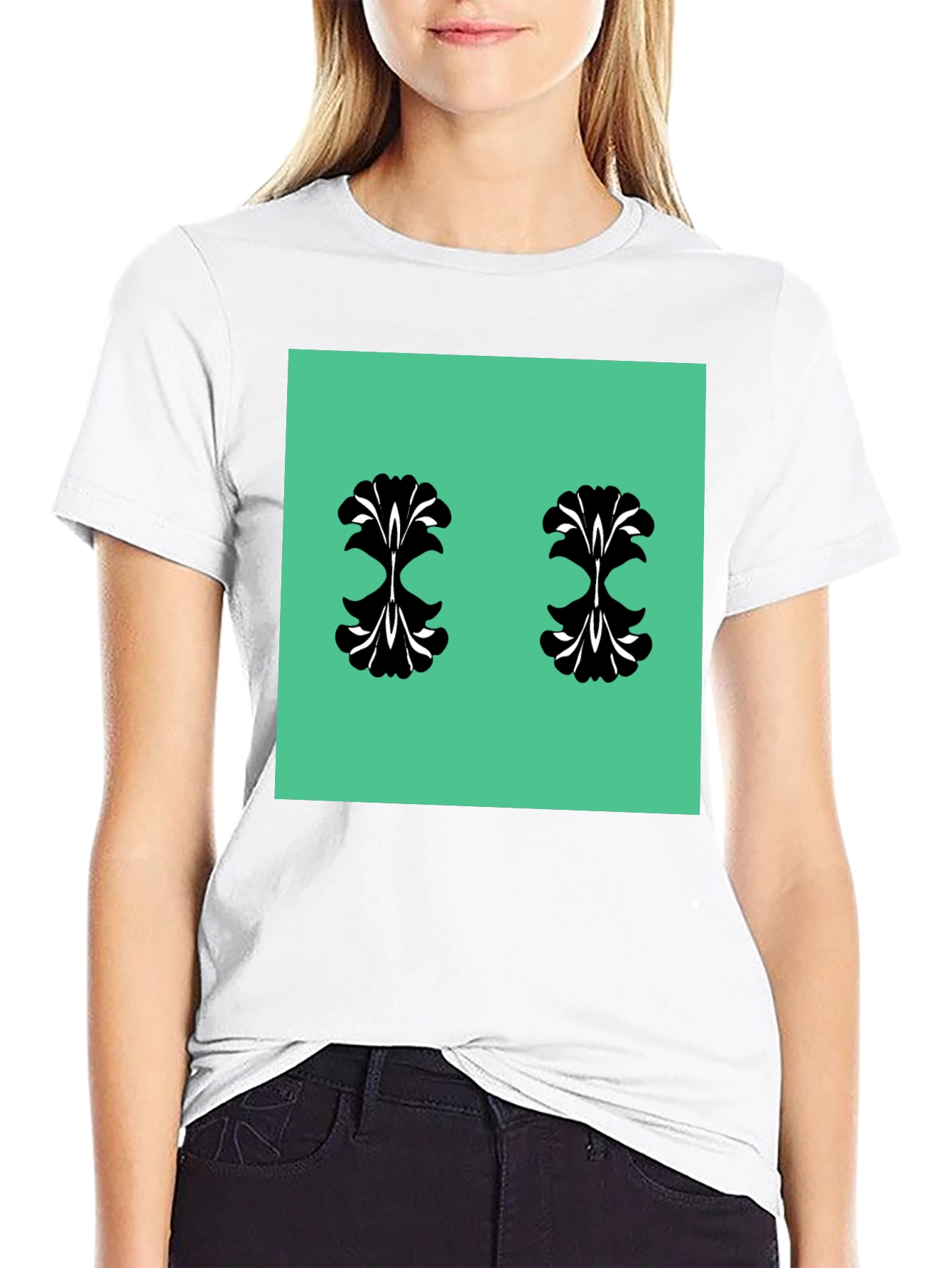 Unique Pattern Black T-Shirt