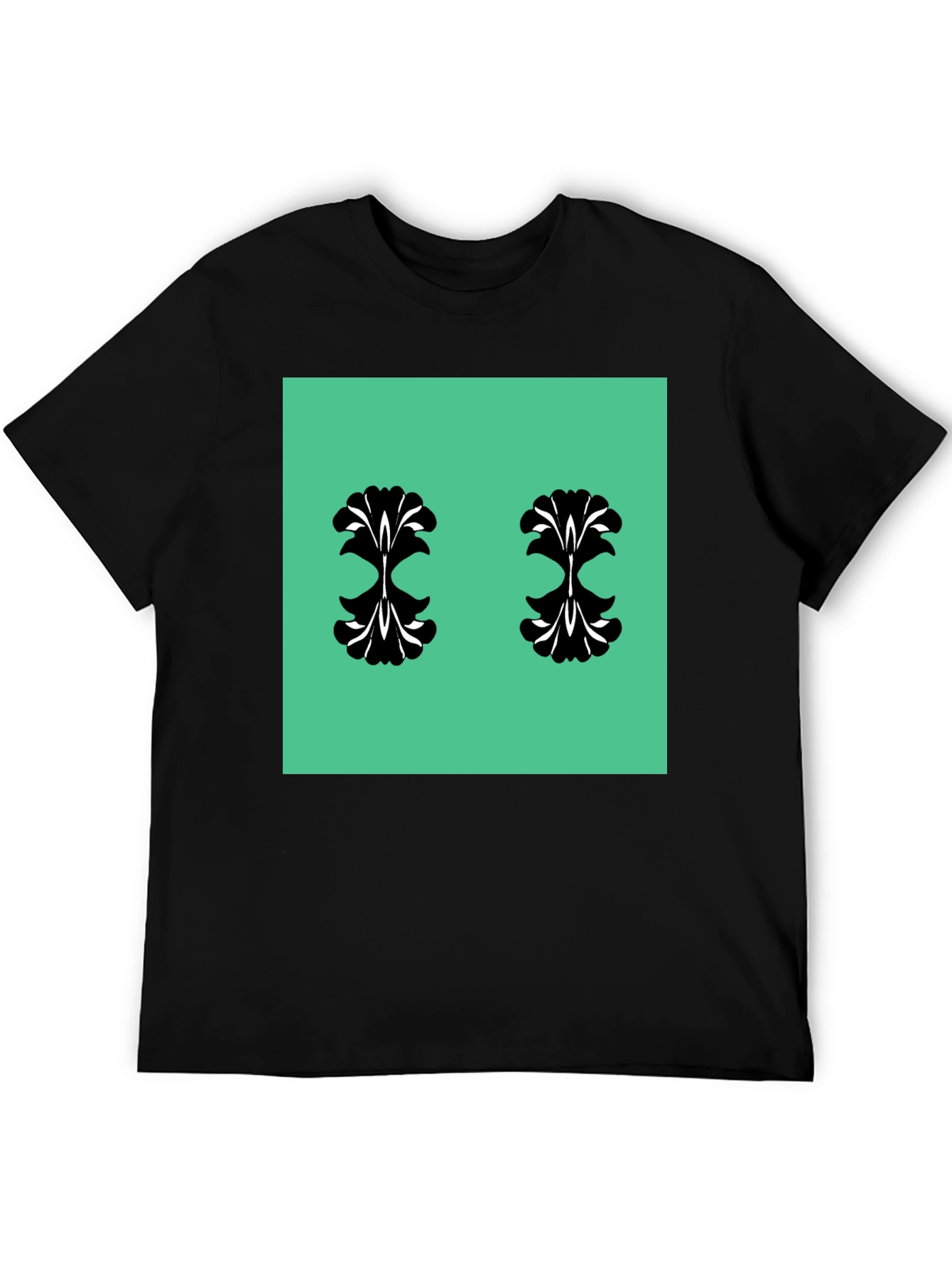 Unique Pattern Black T-Shirt