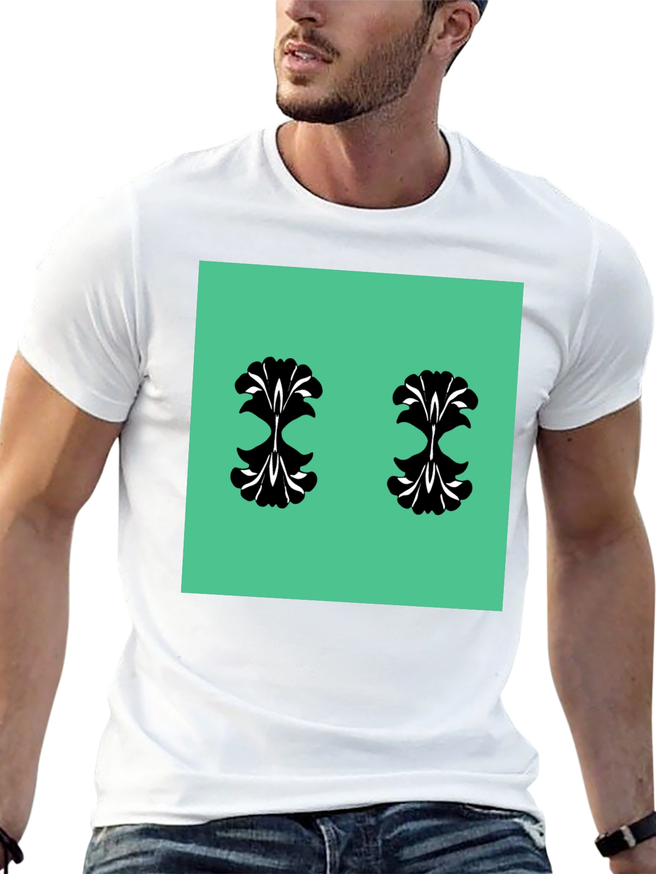 Unique Pattern Black T-Shirt