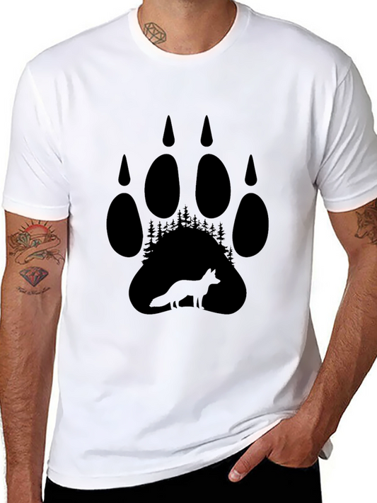 Bear Paw Fox T-Shirt - Nature Inspired Graphic Tee