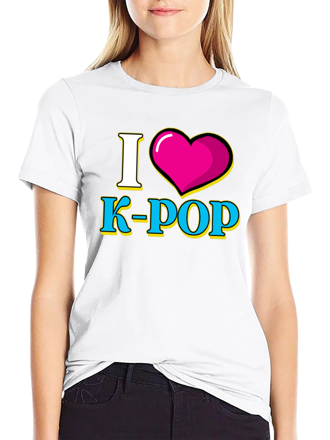 I Heart K-POP Black Graphic Tee