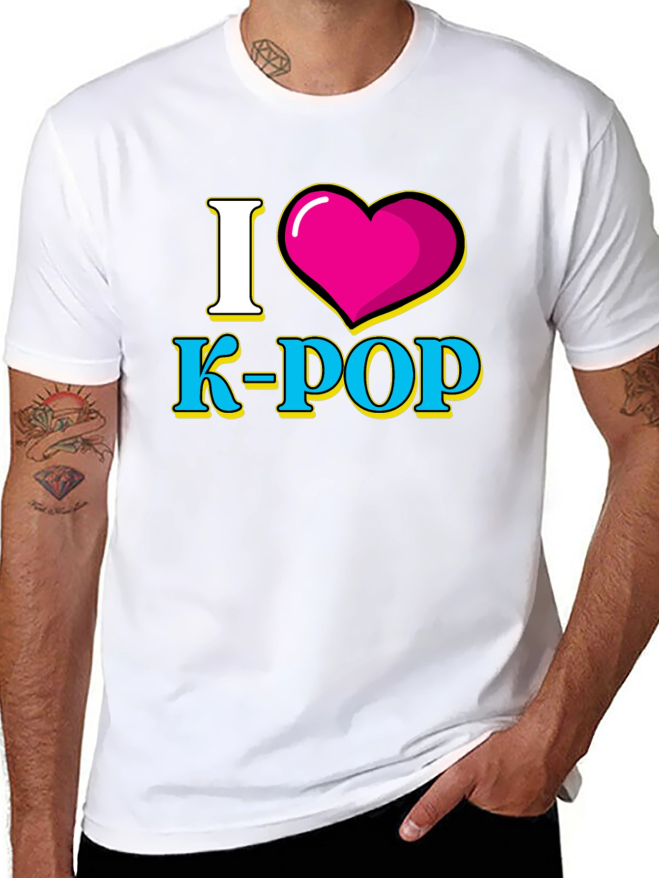 I Heart K-POP Black Graphic Tee