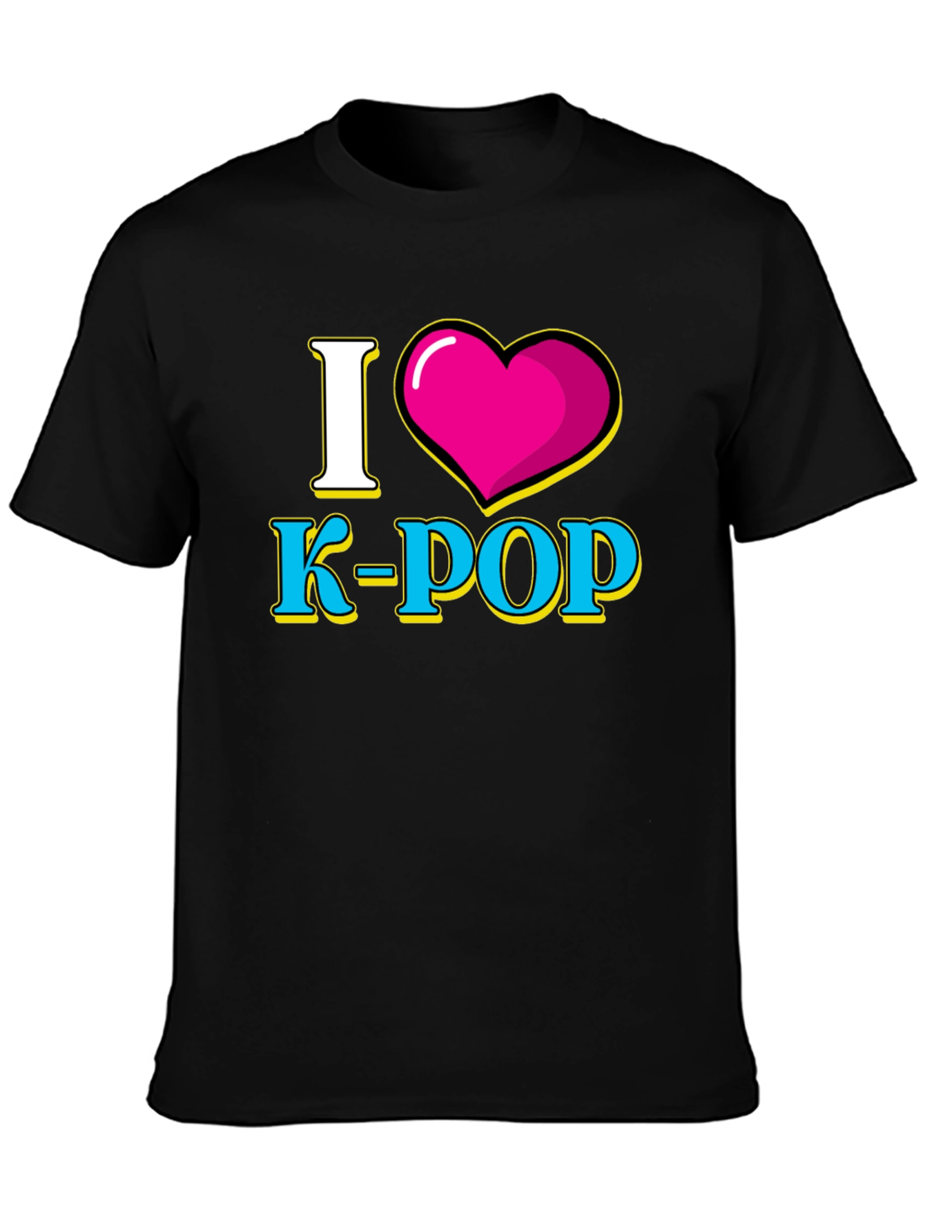 I Heart K-POP Black Graphic Tee