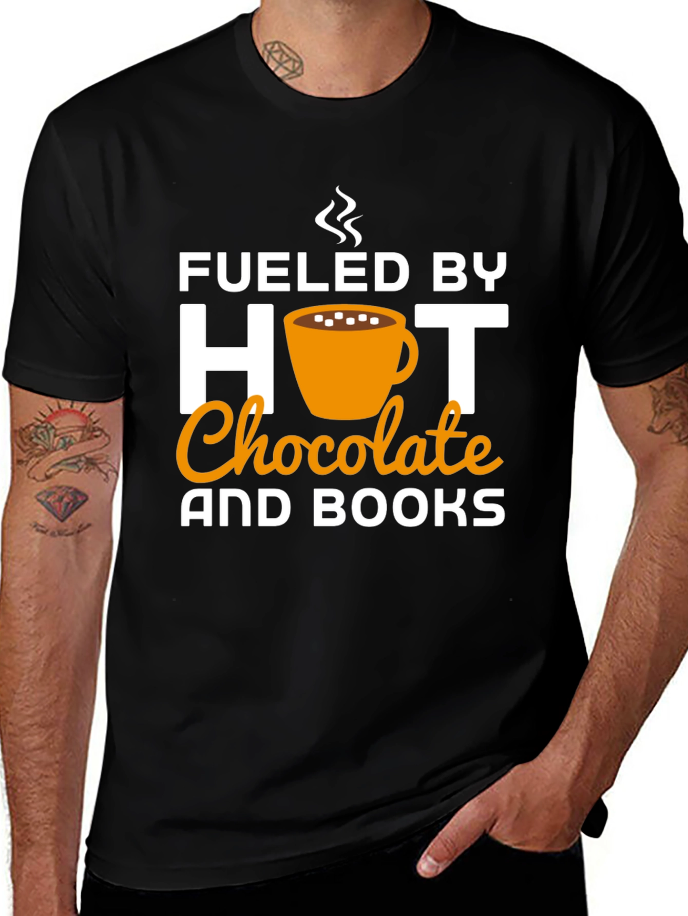 Fueled by Hot Chocolate & Books T-Shirt