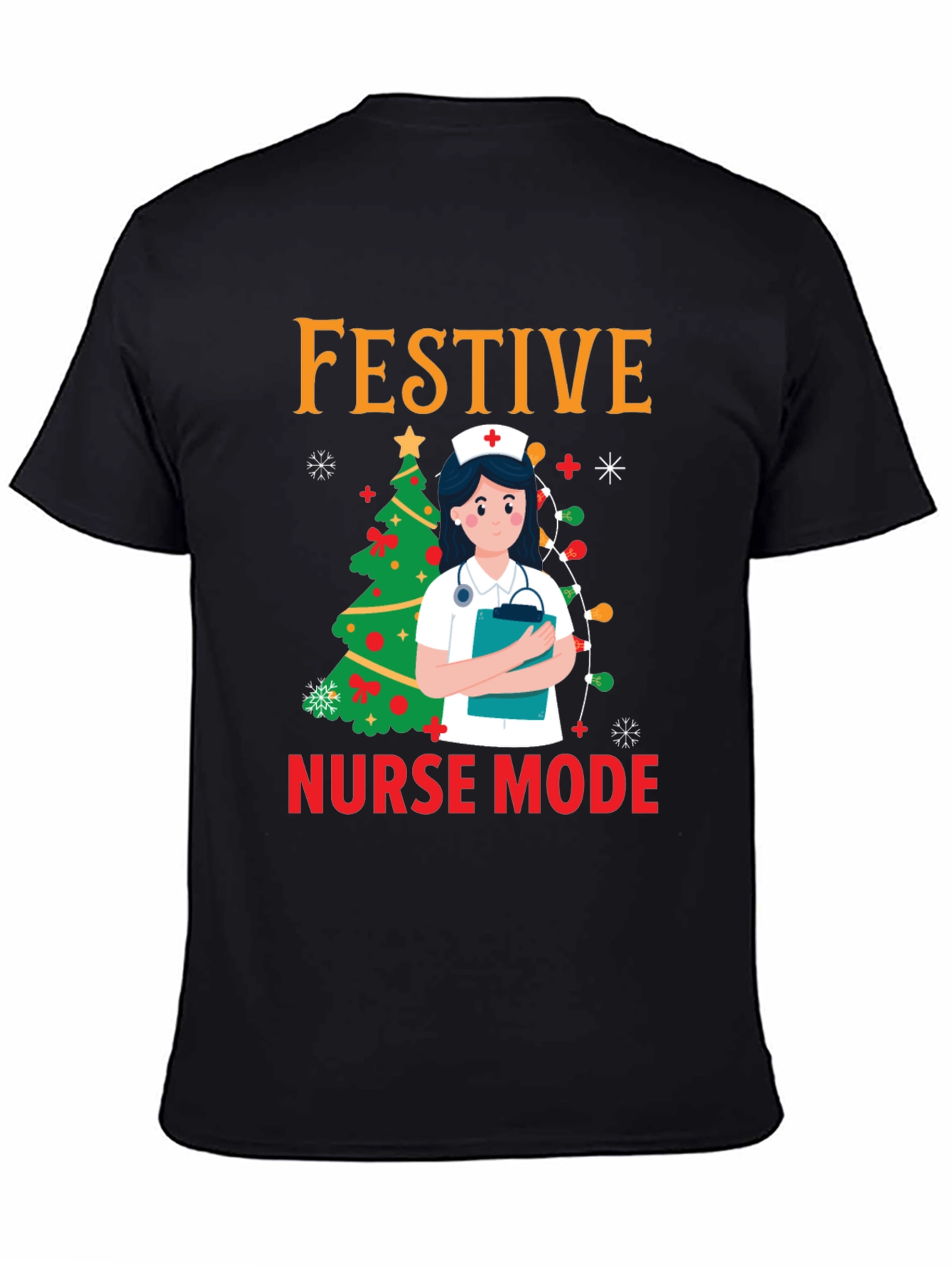 Festive Nurse Mode Christmas T-Shirt