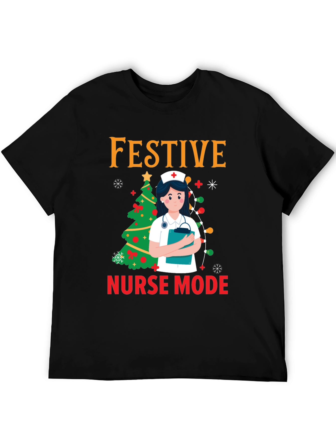 Festive Nurse Mode Christmas T-Shirt
