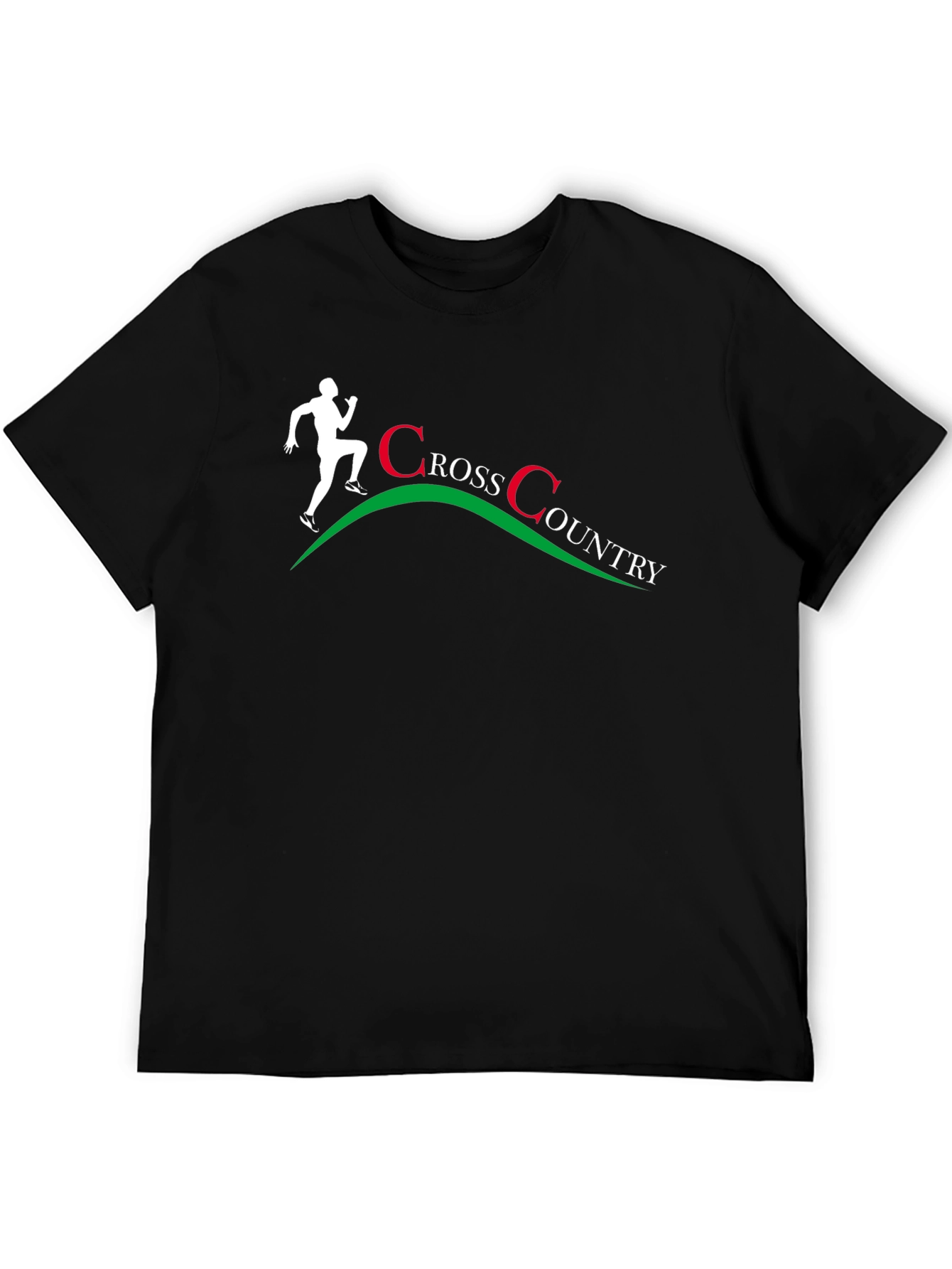 Cross Country Runner Graphic T-Shirt - Black