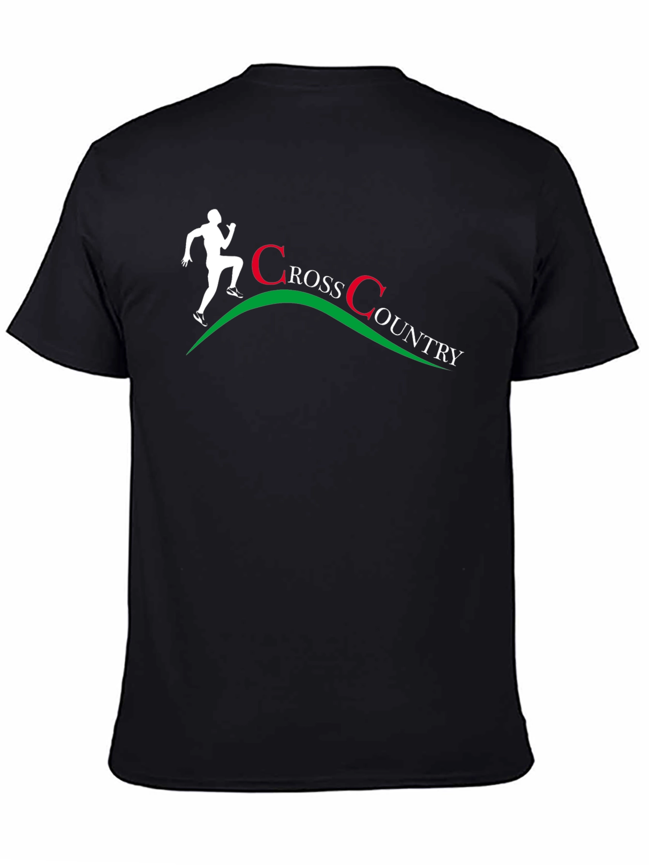 Cross Country Runner Graphic T-Shirt - Black