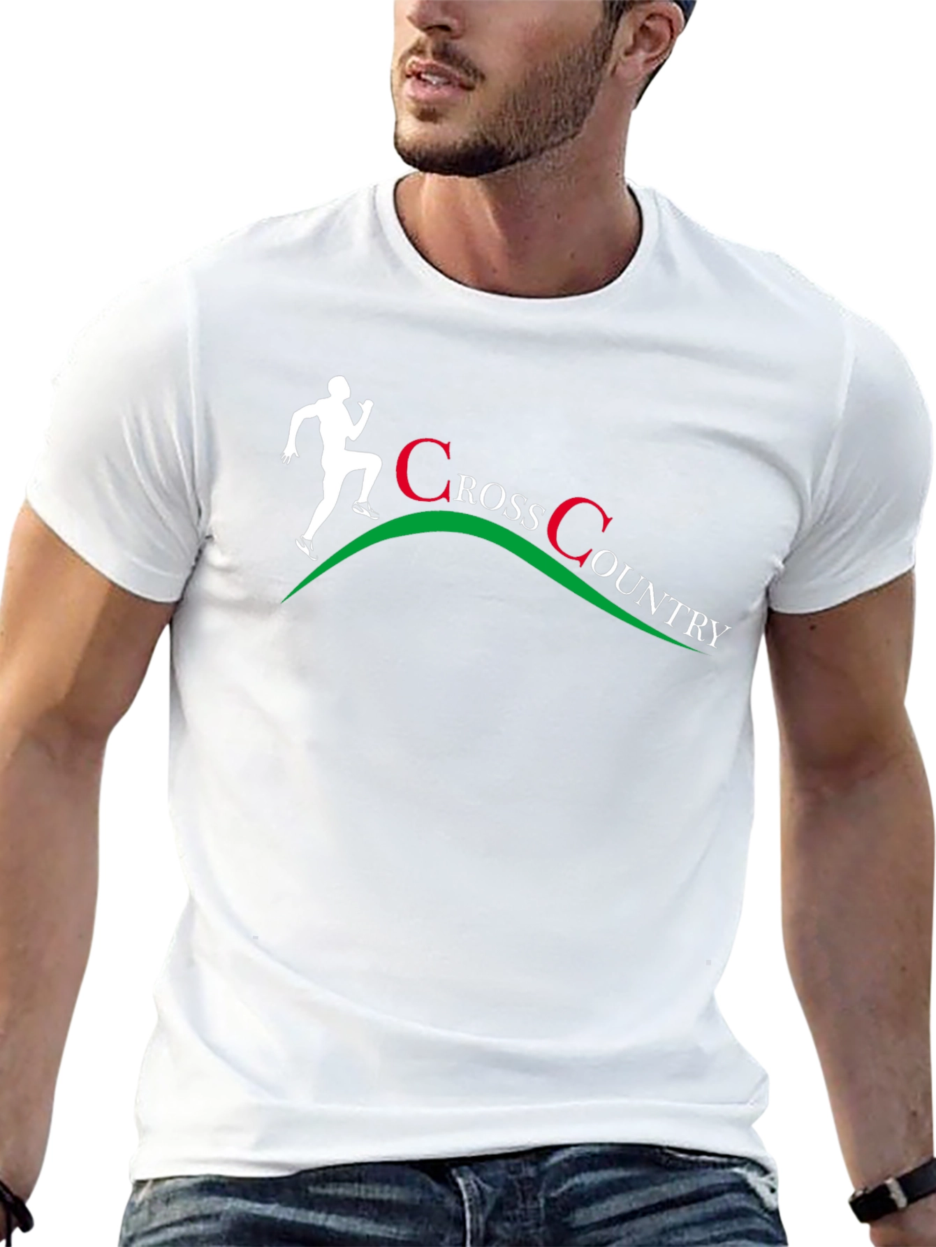 Cross Country Runner Graphic T-Shirt - Black