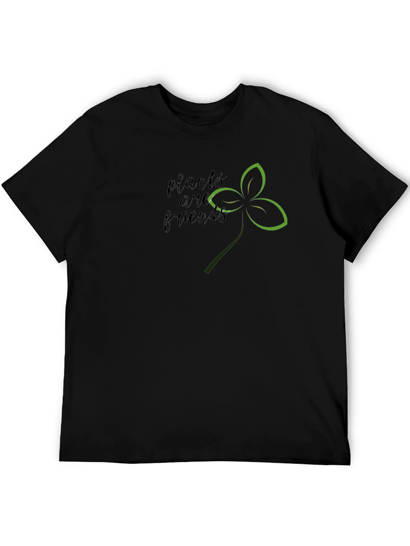 Plants Are Friends Graphic Tee - Black Unisex T-Shirt