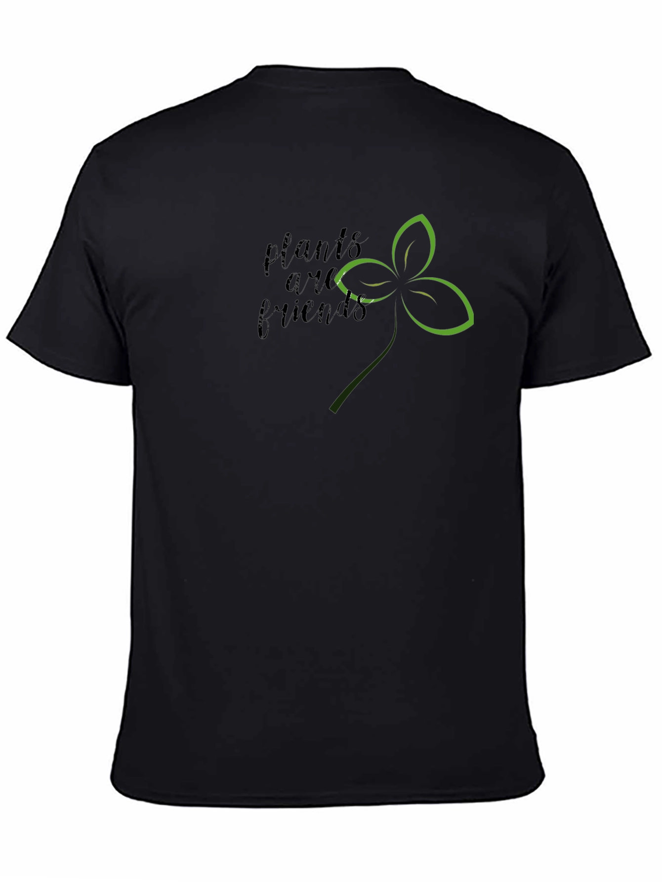 Plants Are Friends Graphic Tee - Black Unisex T-Shirt
