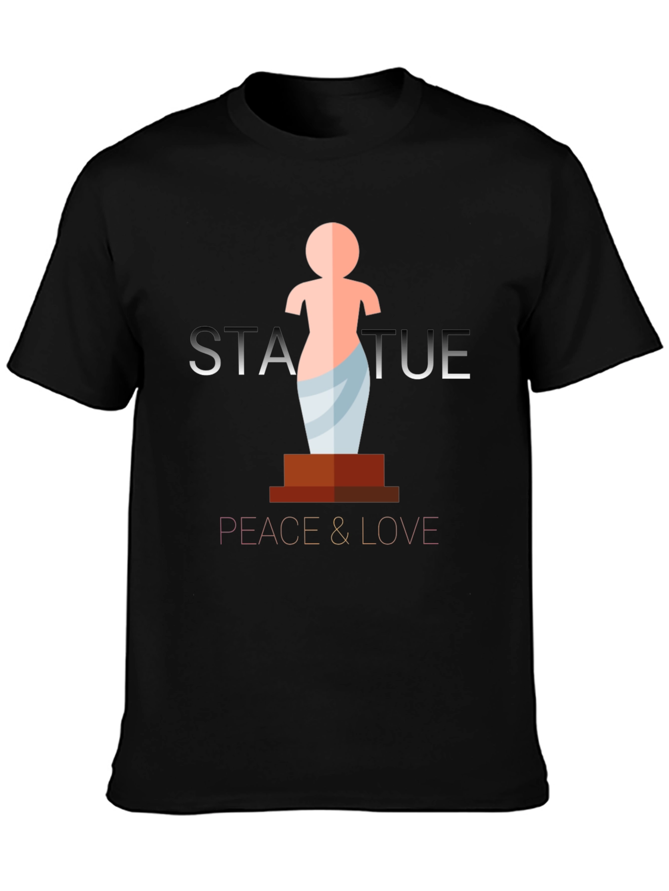 Statue Peace & Love Graphic Tee - Black