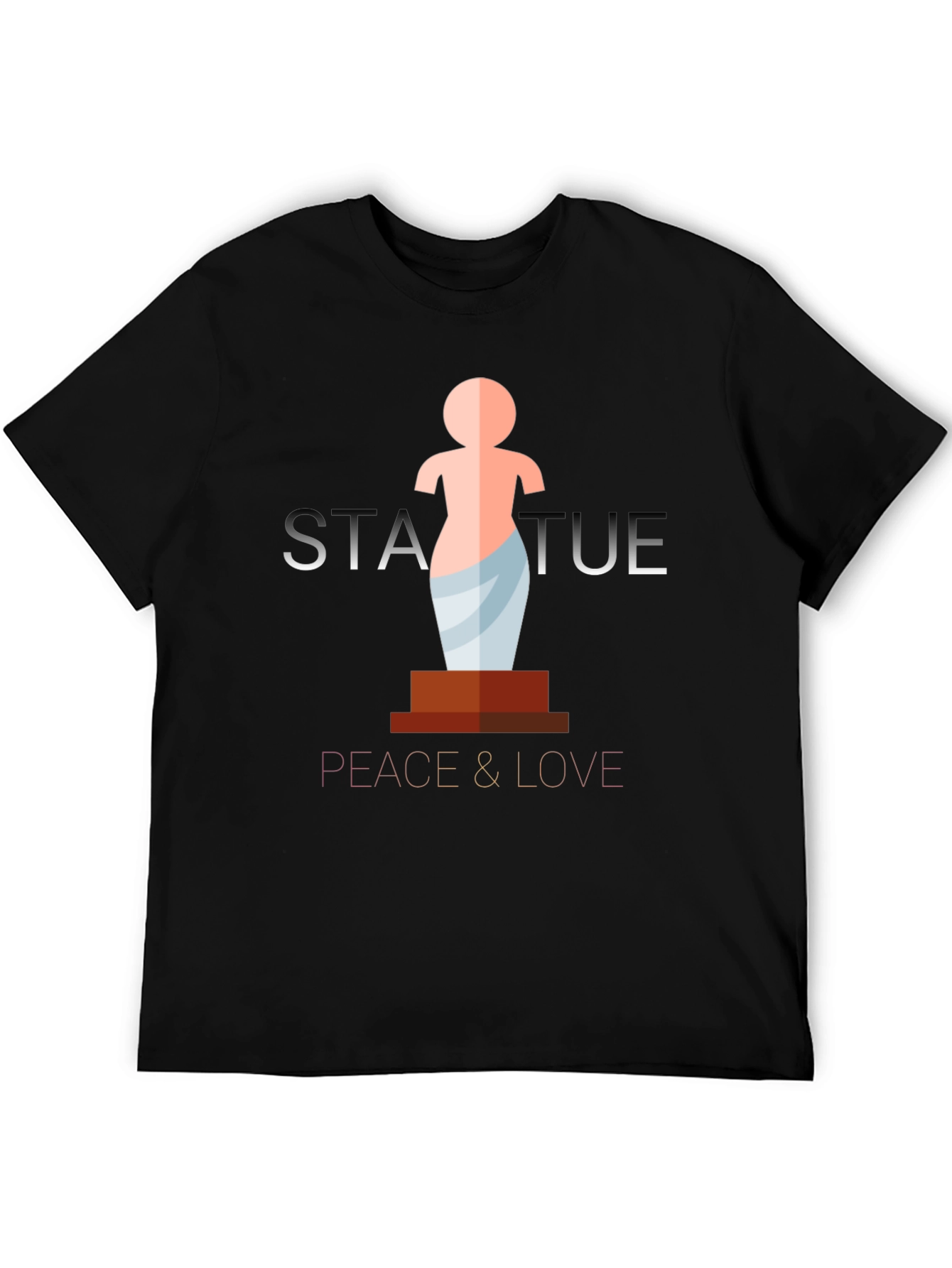Statue Peace & Love Graphic Tee - Black