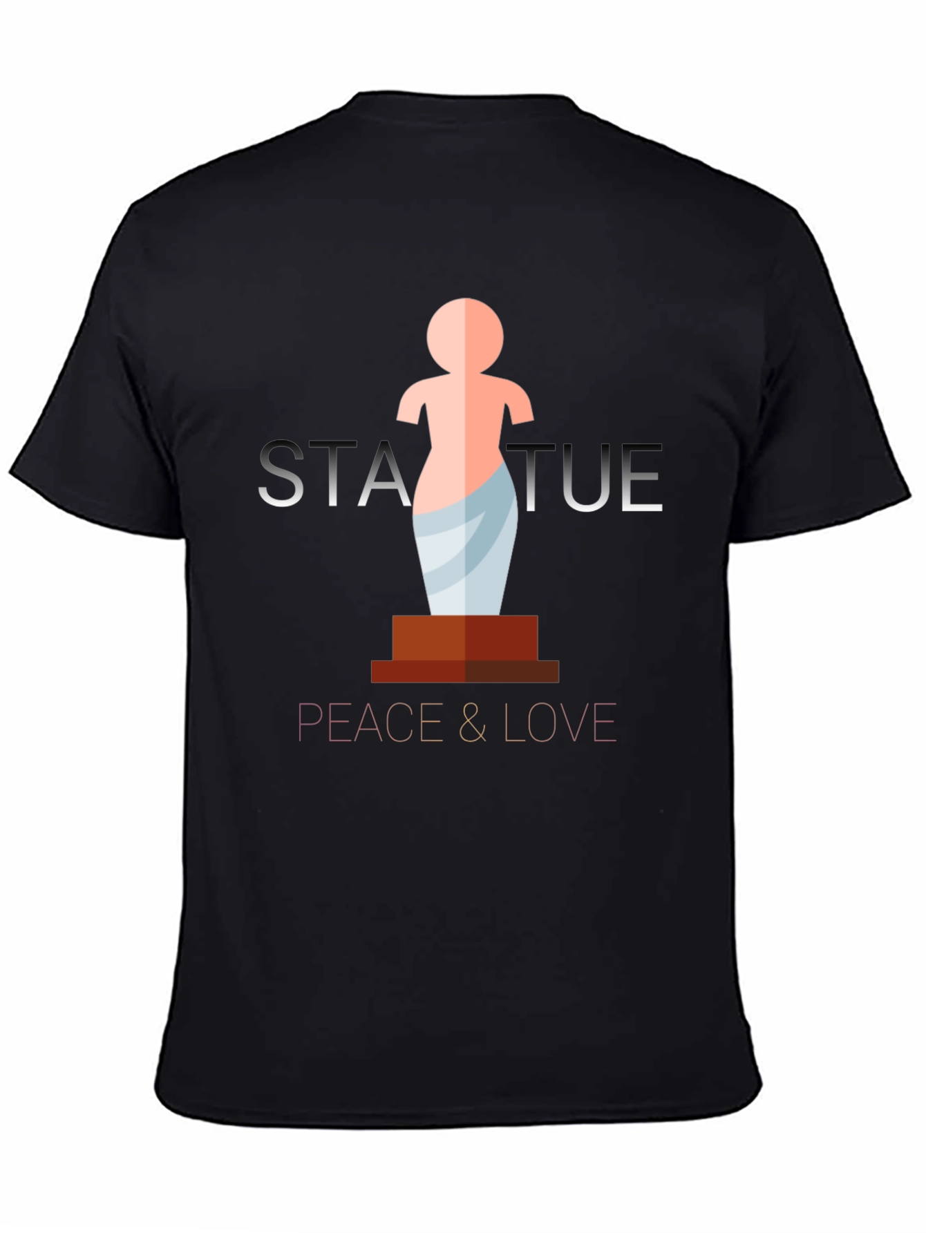 Statue Peace & Love Graphic Tee - Black