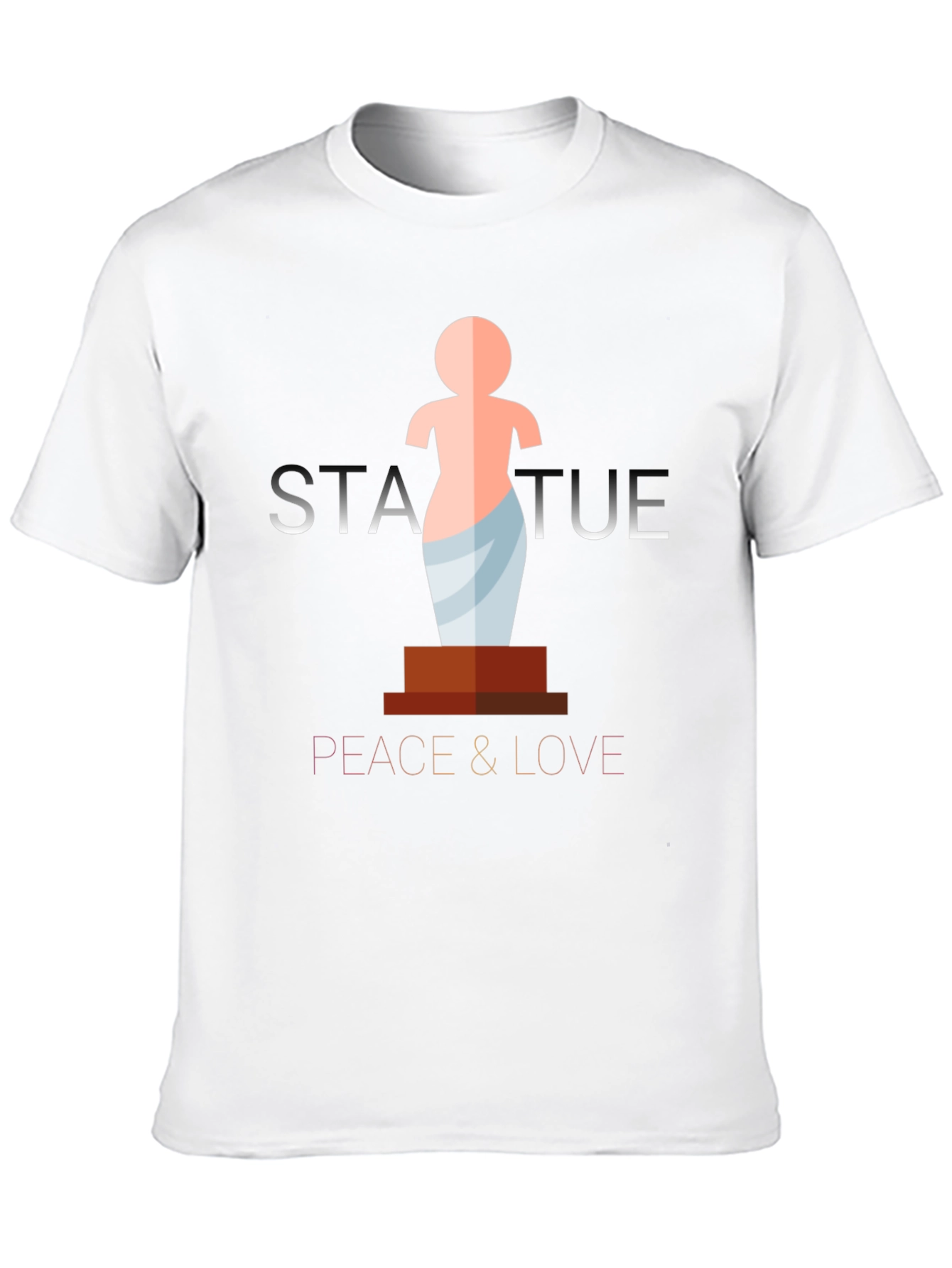 Statue Peace & Love Graphic Tee - Black