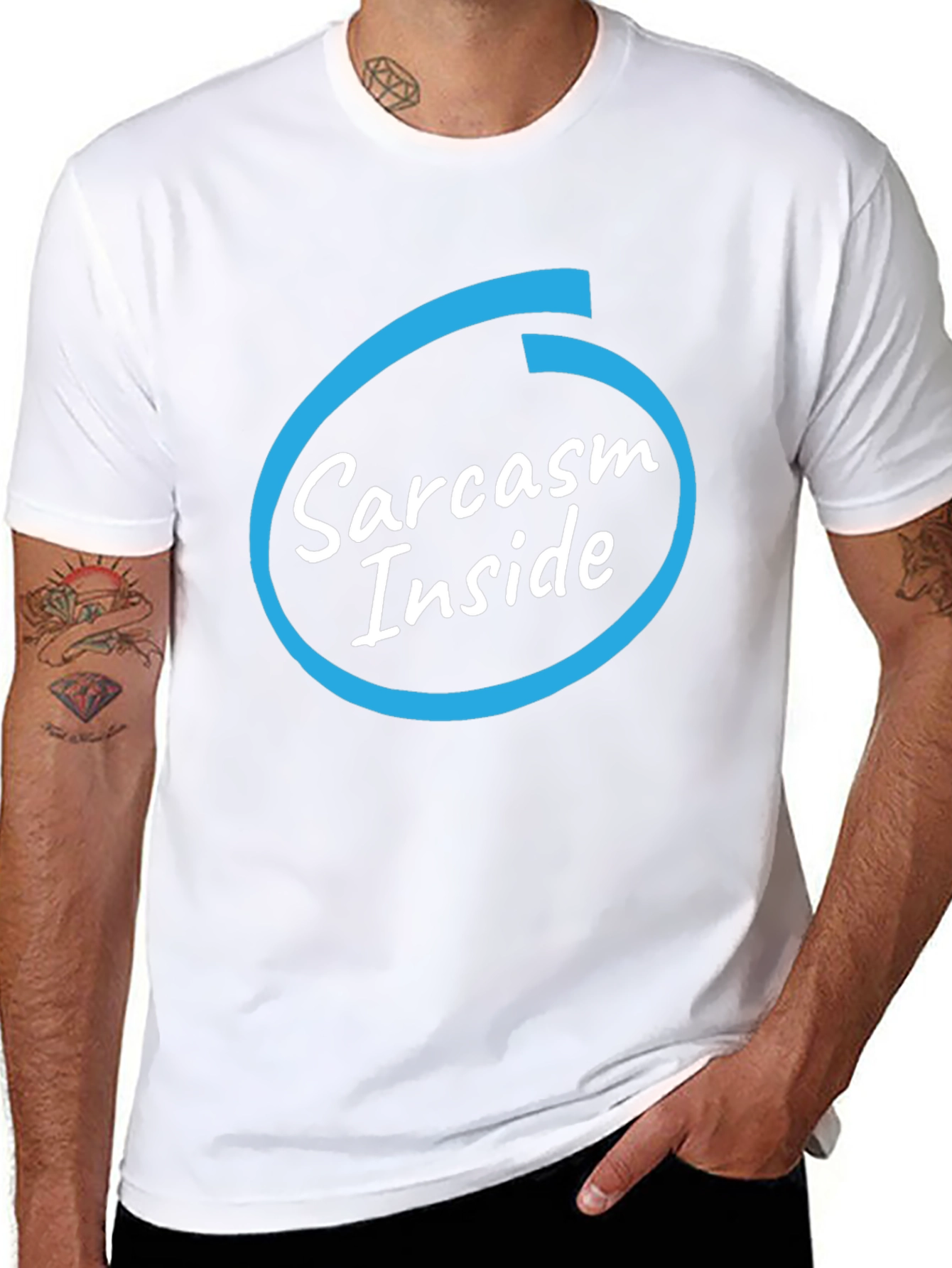 Sarcasm Inside Black T-Shirt - Funny Graphic Tee