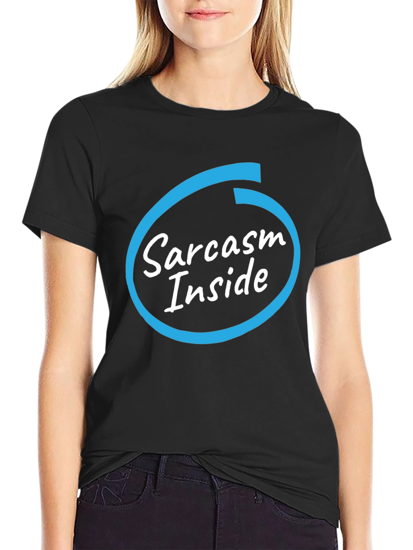 Sarcasm Inside Black T-Shirt - Funny Graphic Tee