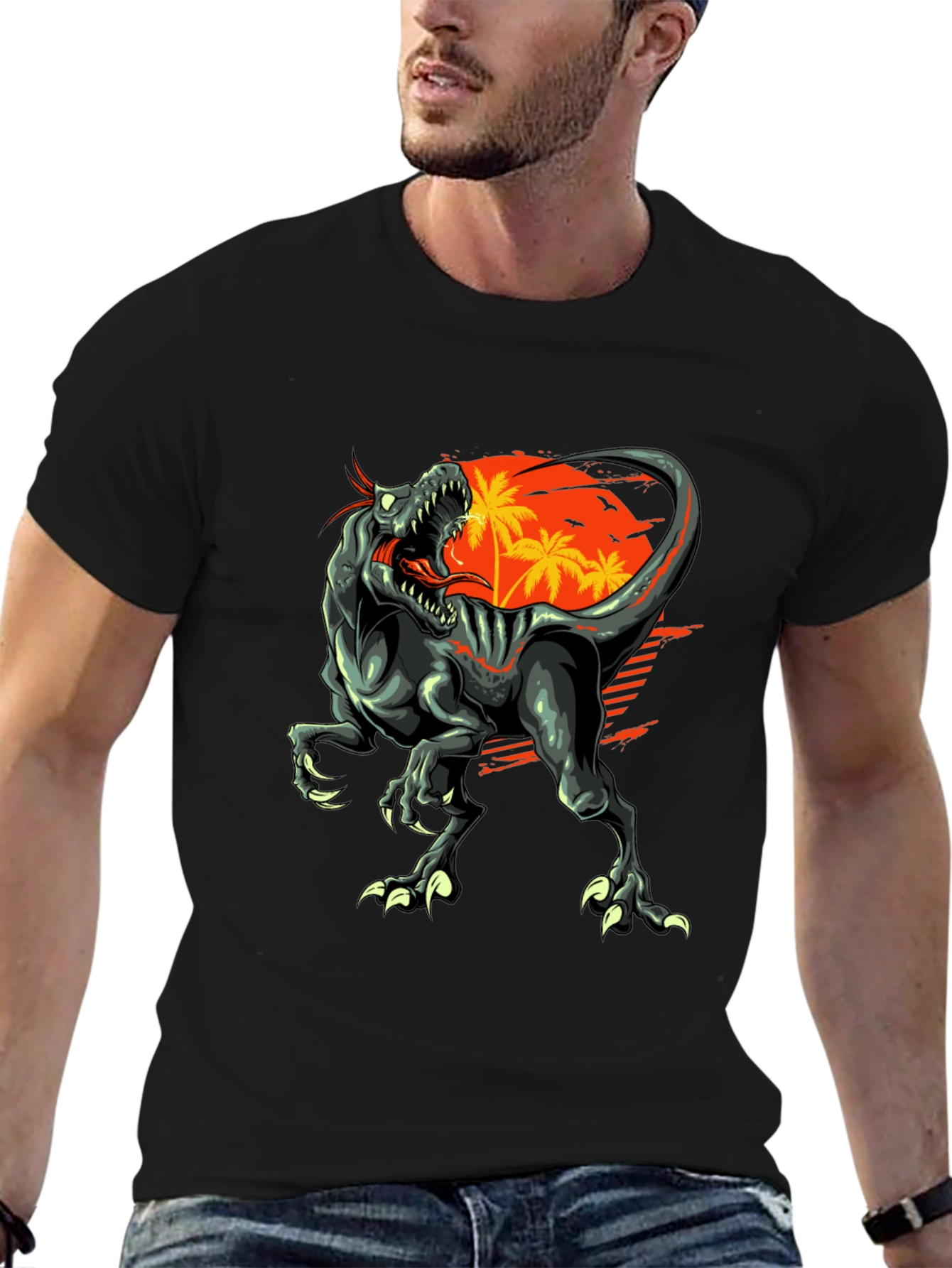 Dino Sunset Graphic Tee