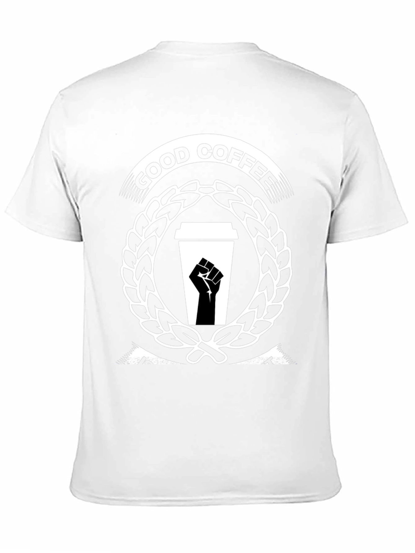 Good Coffee Black Power Fist T-Shirt