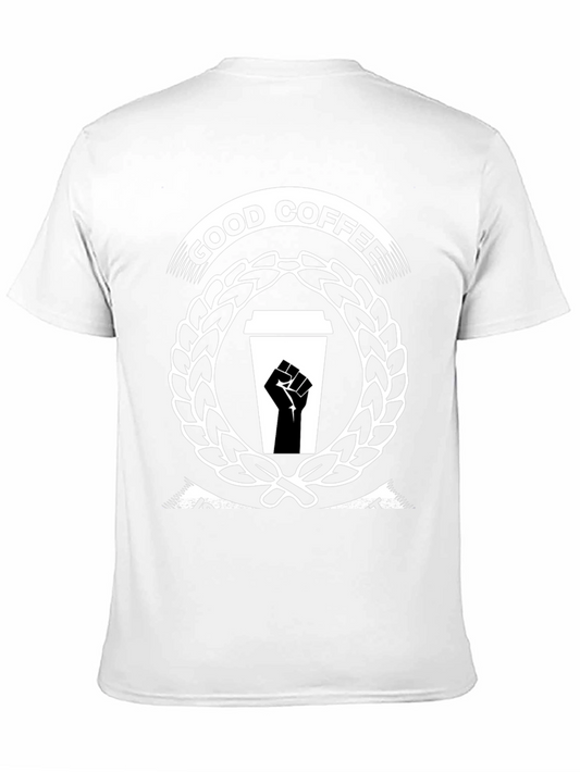 Good Coffee Black Power Fist T-Shirt
