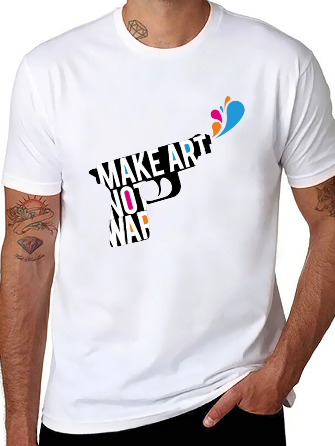 Make Art Not War Graphic T-Shirt