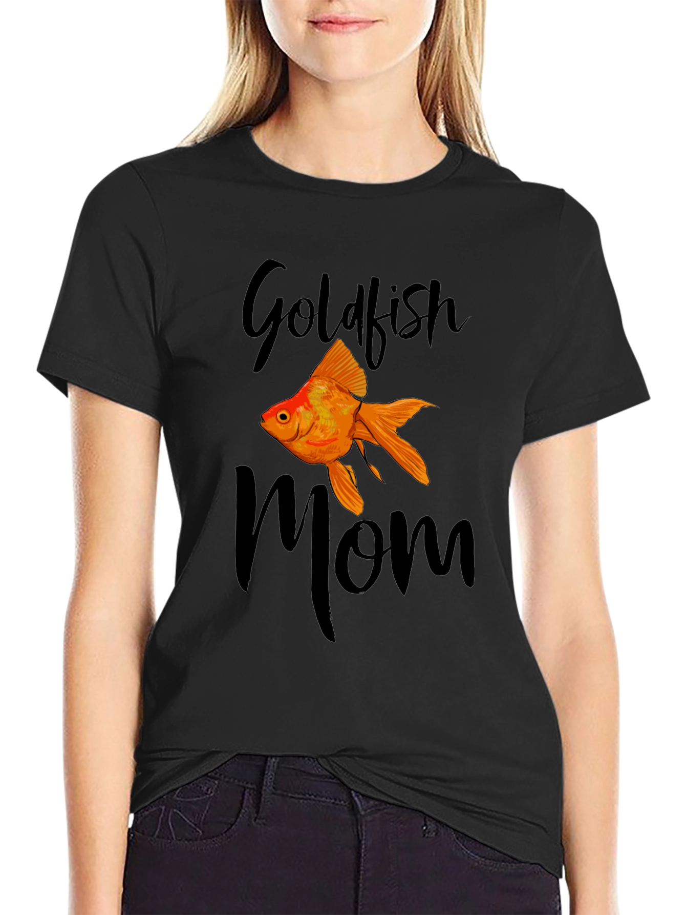 Goldfish Mom T-Shirt - Novelty Graphic Tee