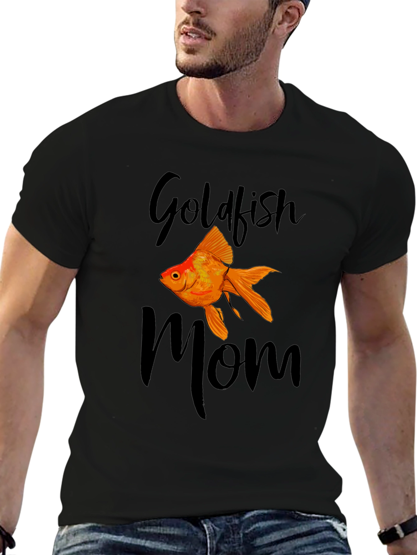 Goldfish Mom T-Shirt - Novelty Graphic Tee