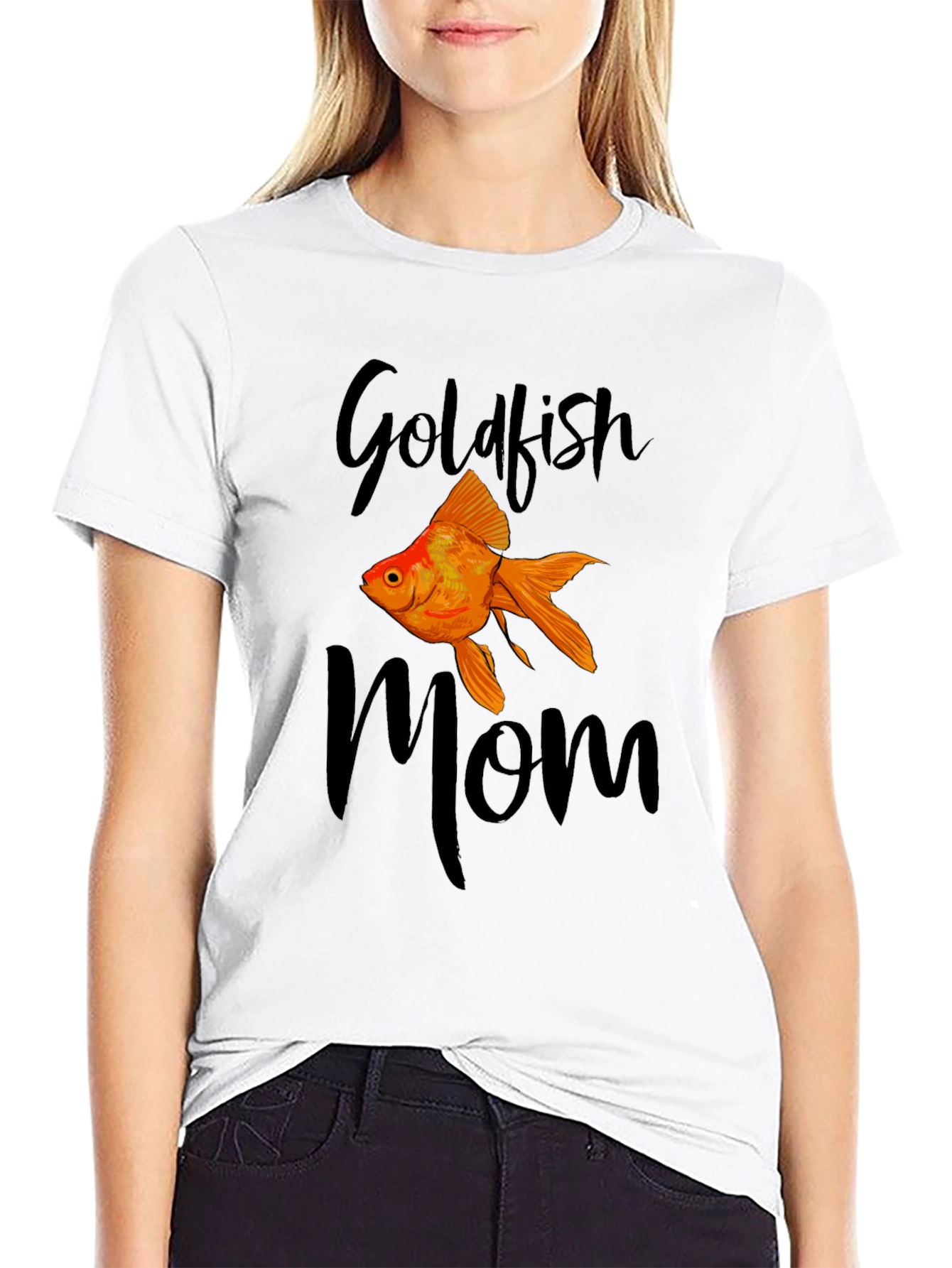 Goldfish Mom T-Shirt - Novelty Graphic Tee