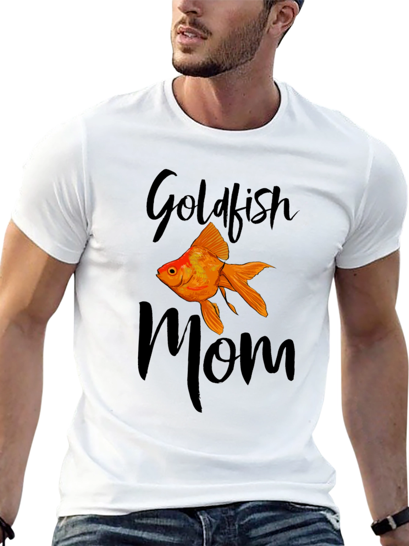 Goldfish Mom T-Shirt - Novelty Graphic Tee