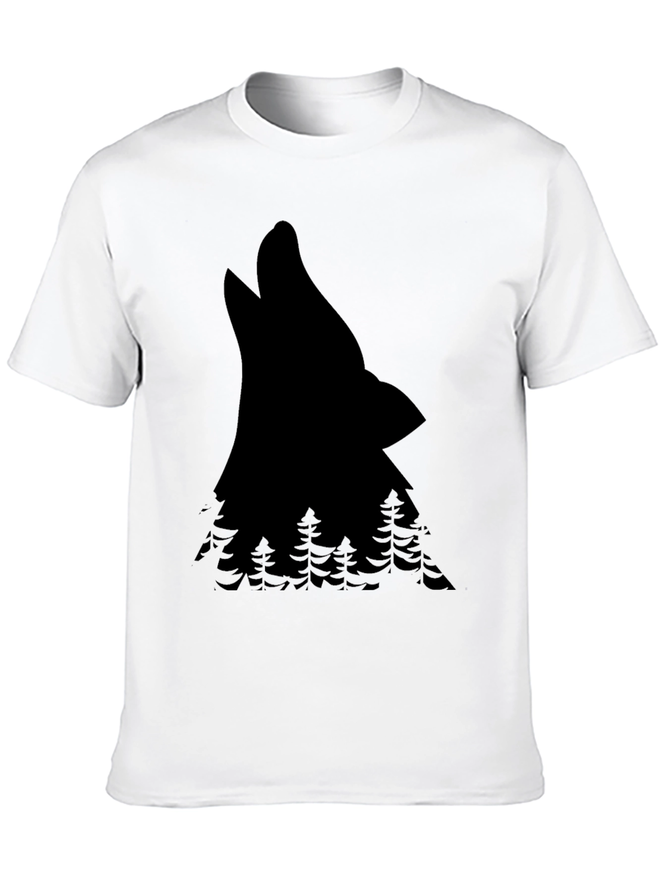 Wolf & Forest Graphic Tee - Black
