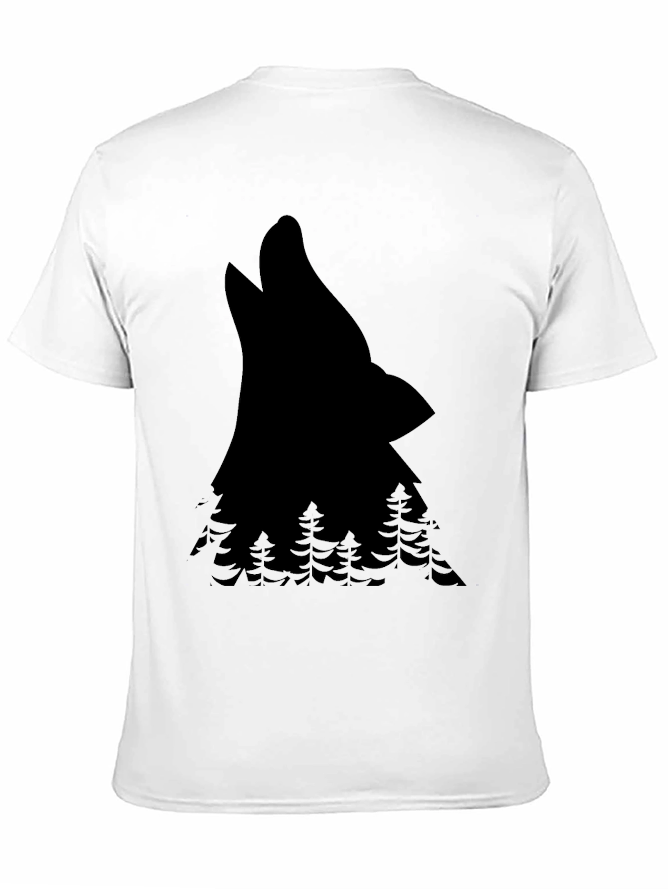 Wolf & Forest Graphic Tee - Black