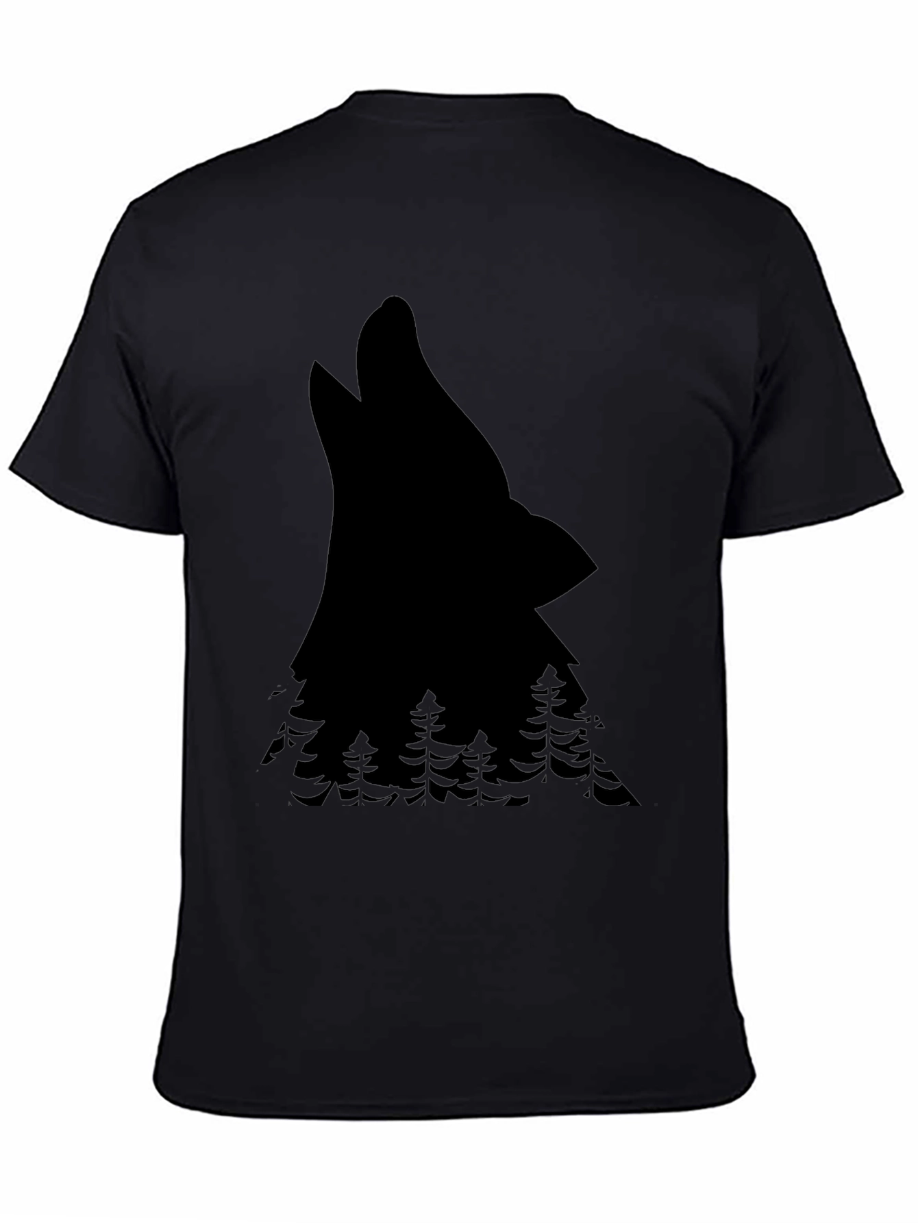 Wolf & Forest Graphic Tee - Black