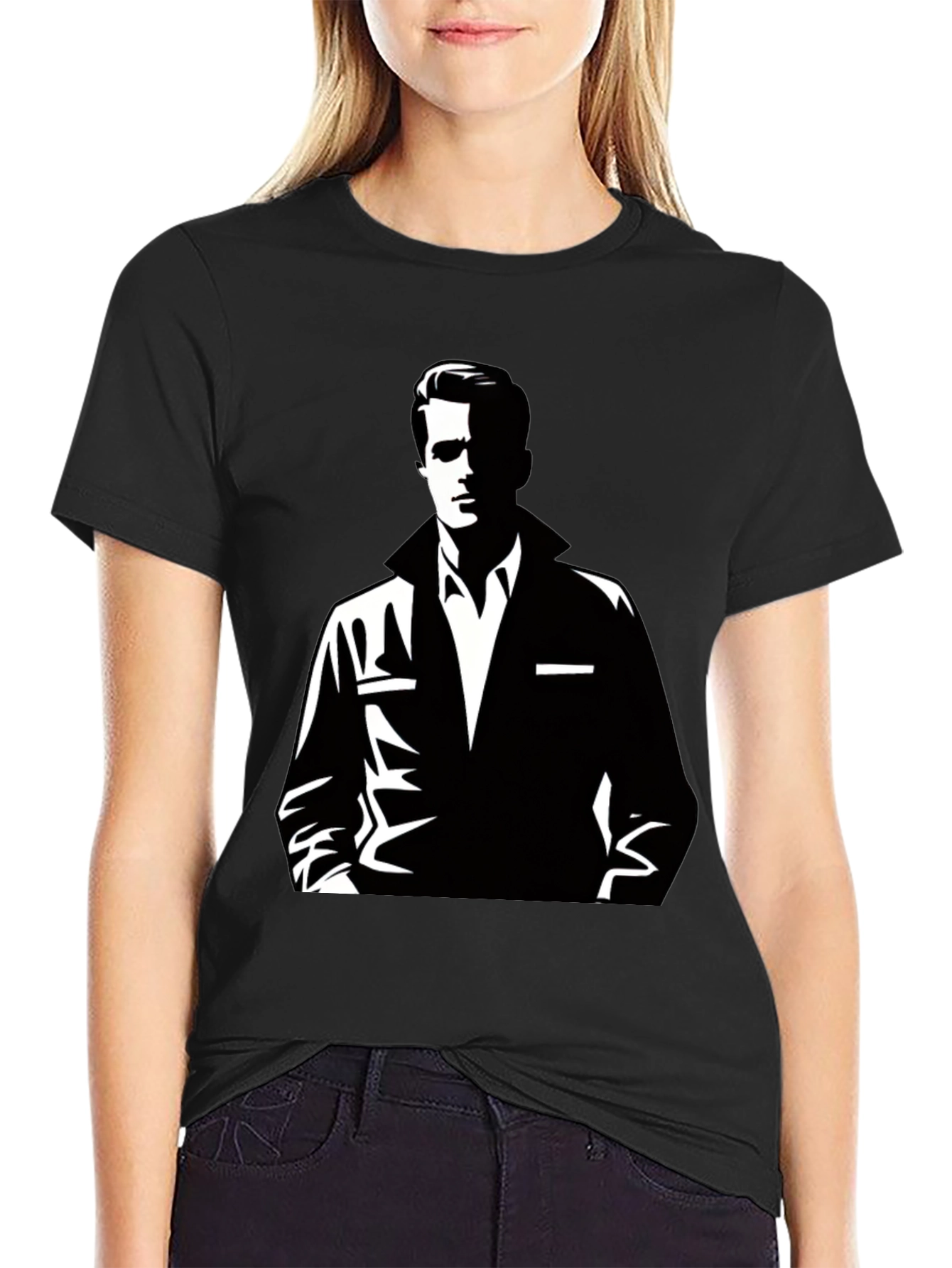 Retro Graphic Tee - Black
