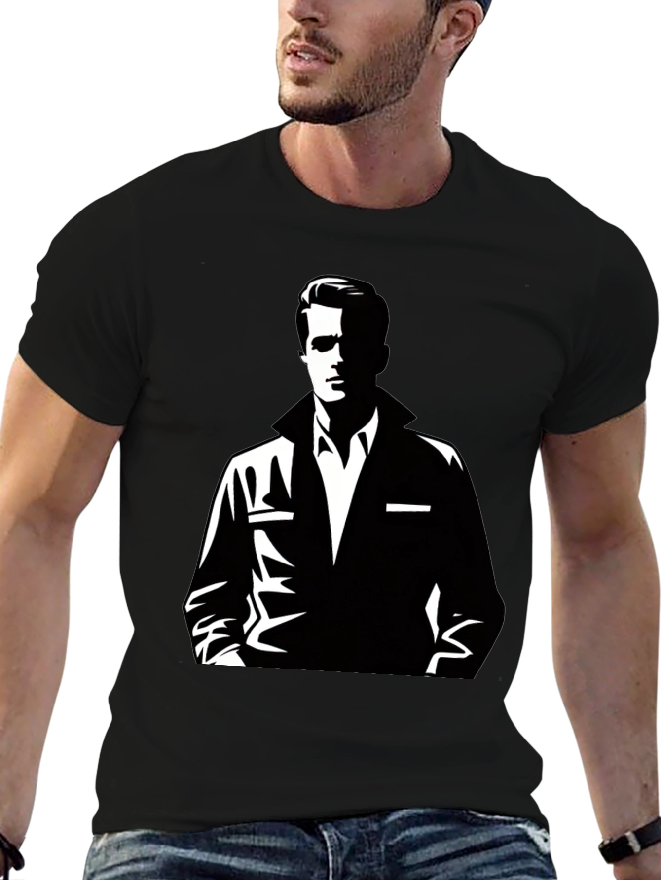 Retro Graphic Tee - Black