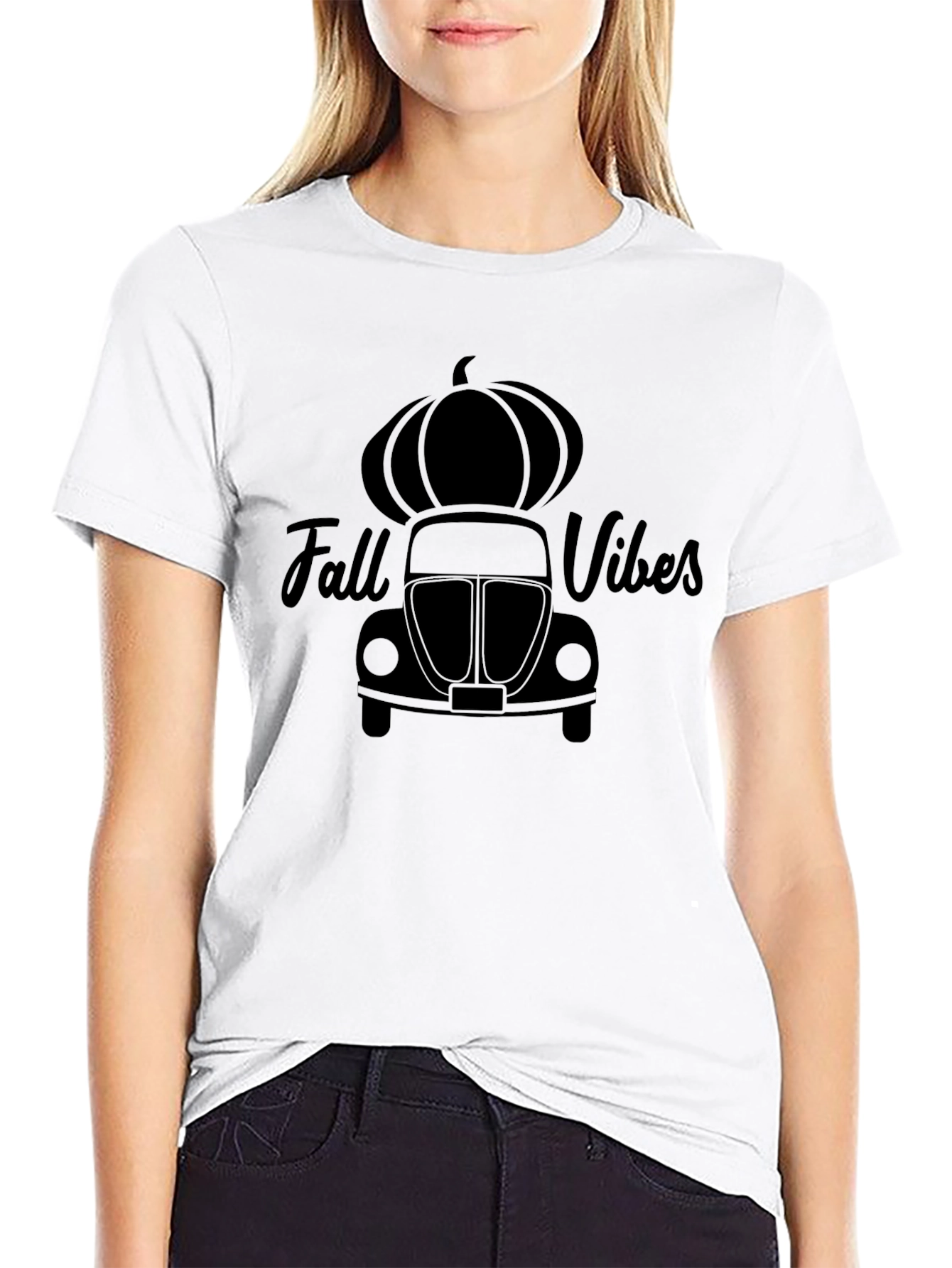 Fall Vibes Pumpkin Car T-Shirt