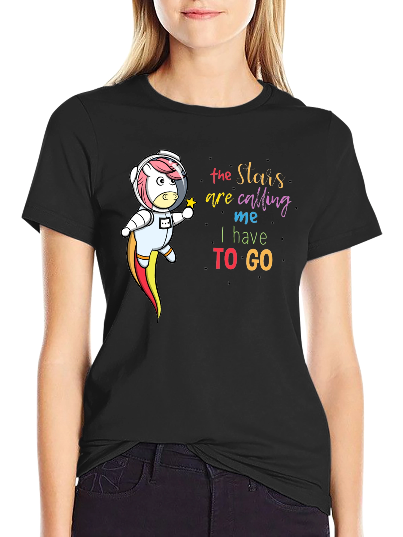 Stars Calling Space Unicorn T-Shirt