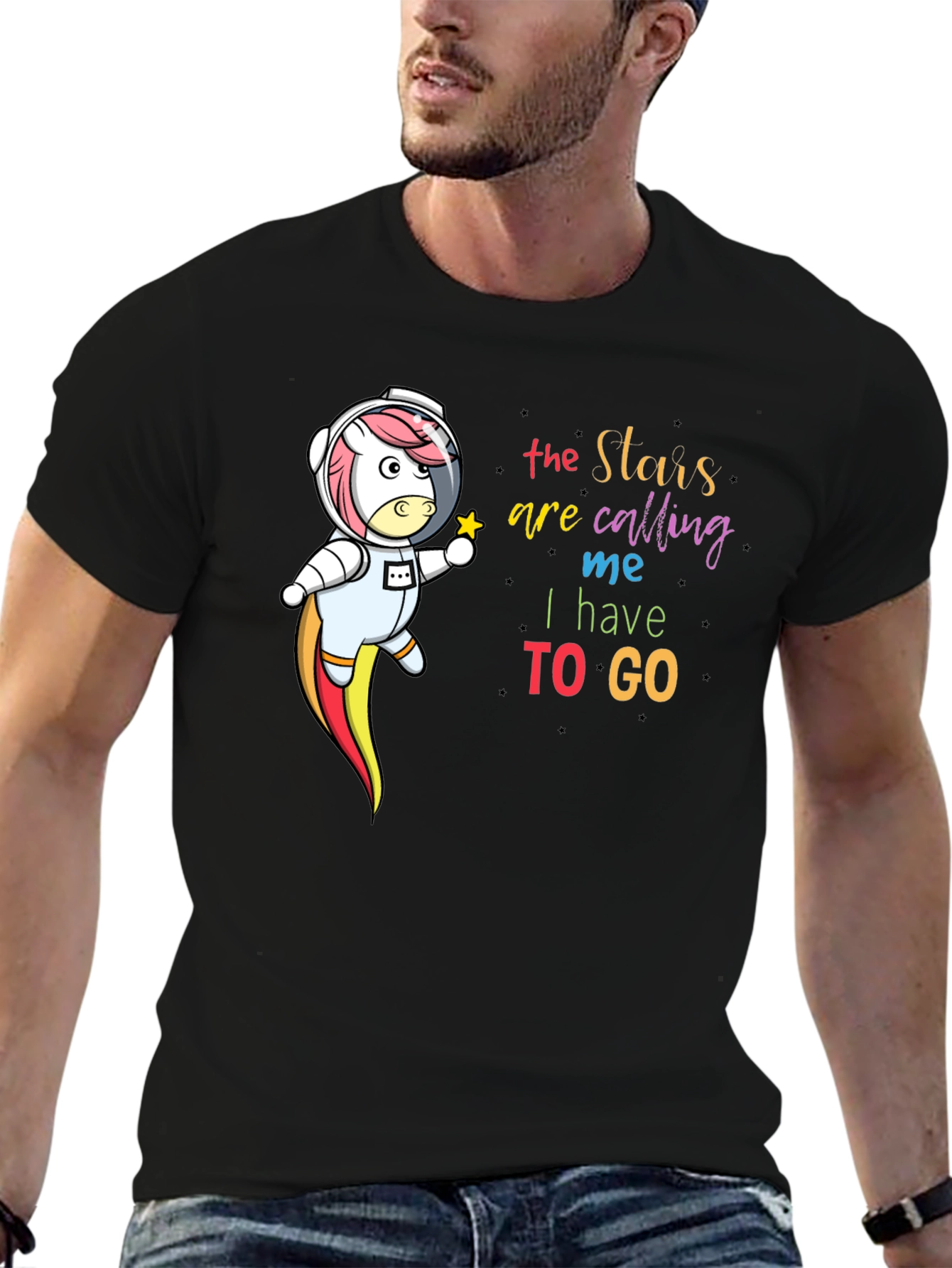 Stars Calling Space Unicorn T-Shirt