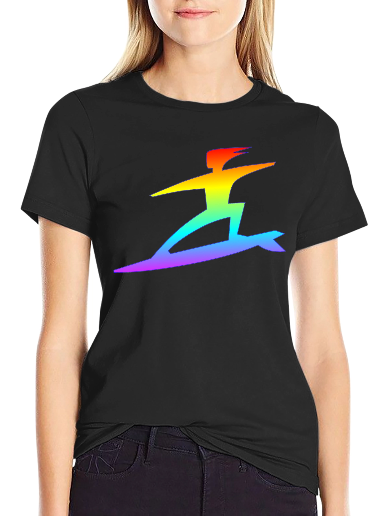 Rainbow Surfer Graphic T-Shirt