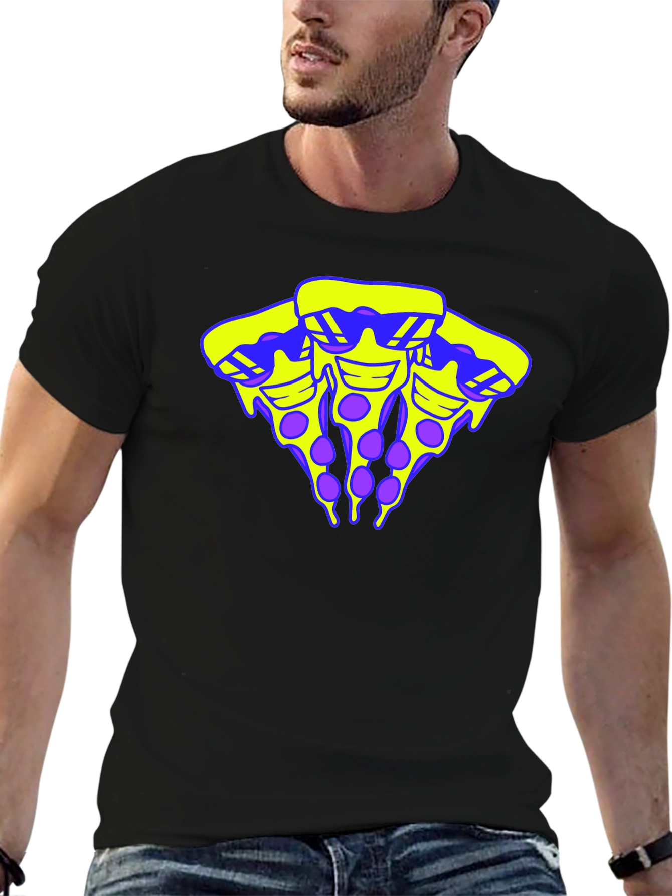 Cool Pizza Slice Graphic T-Shirt