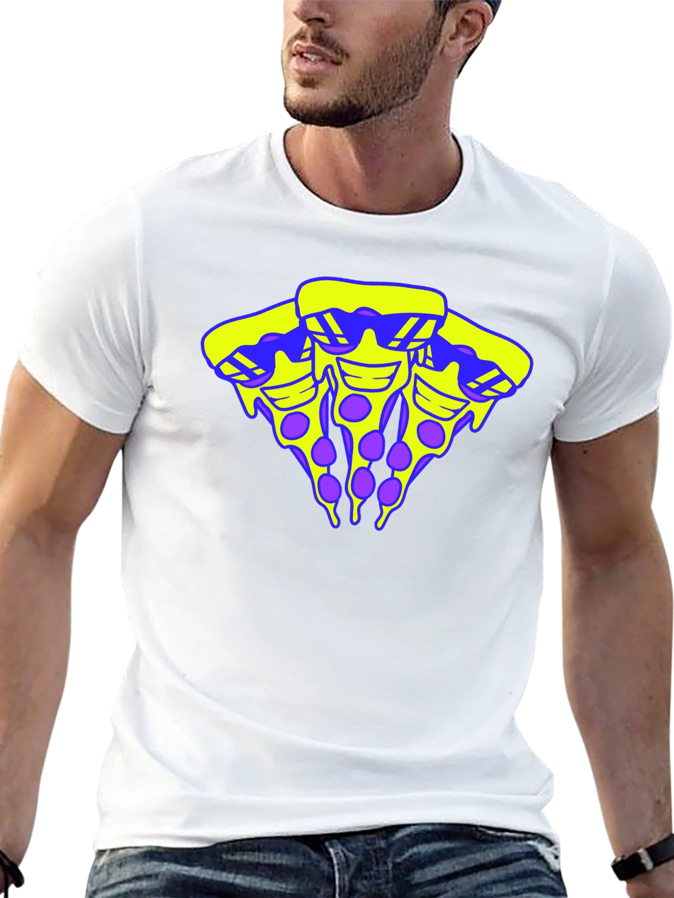Cool Pizza Slice Graphic T-Shirt