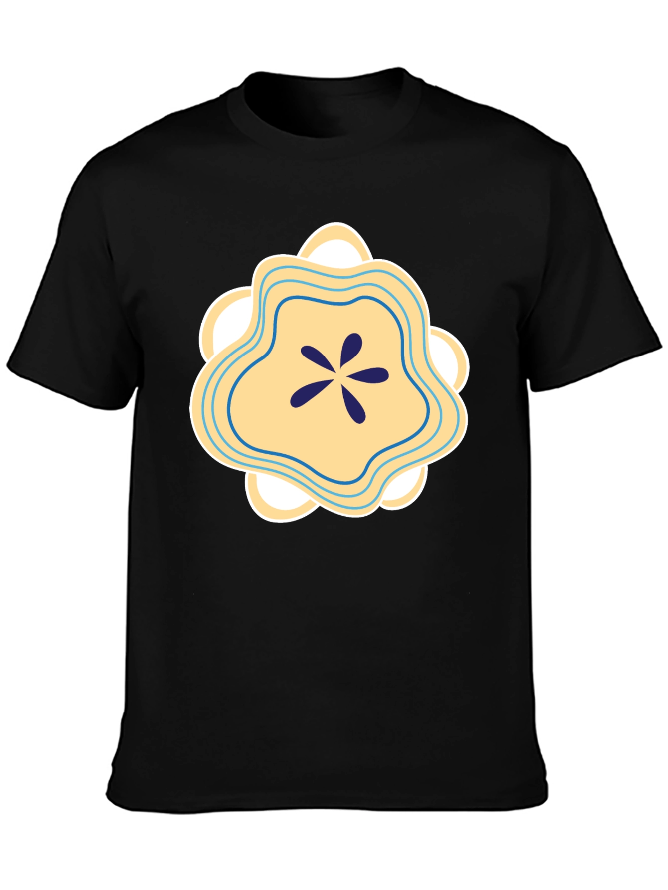 Abstract Floral Graphic Tee - Stylish Cotton Blend