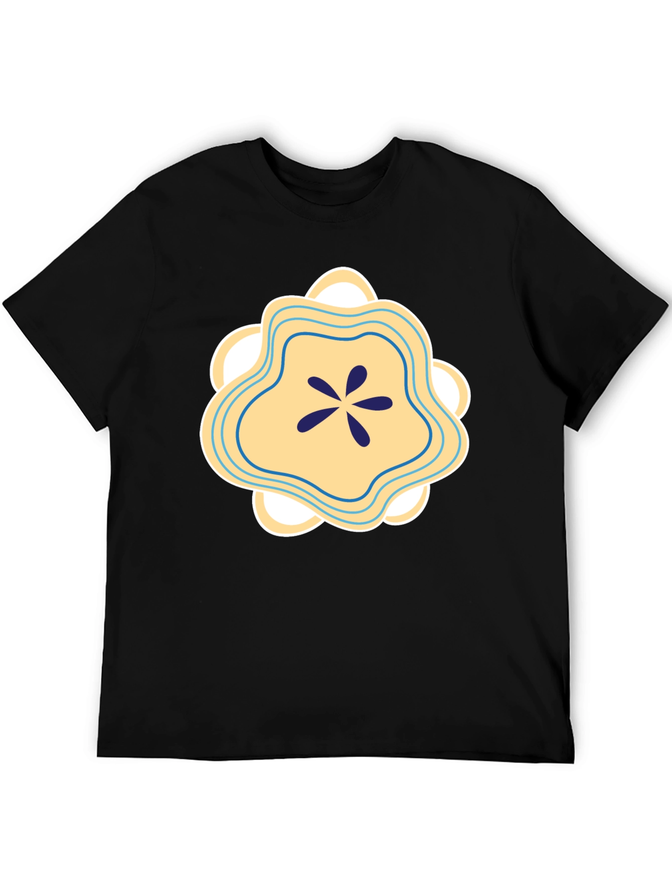Abstract Floral Graphic Tee - Stylish Cotton Blend