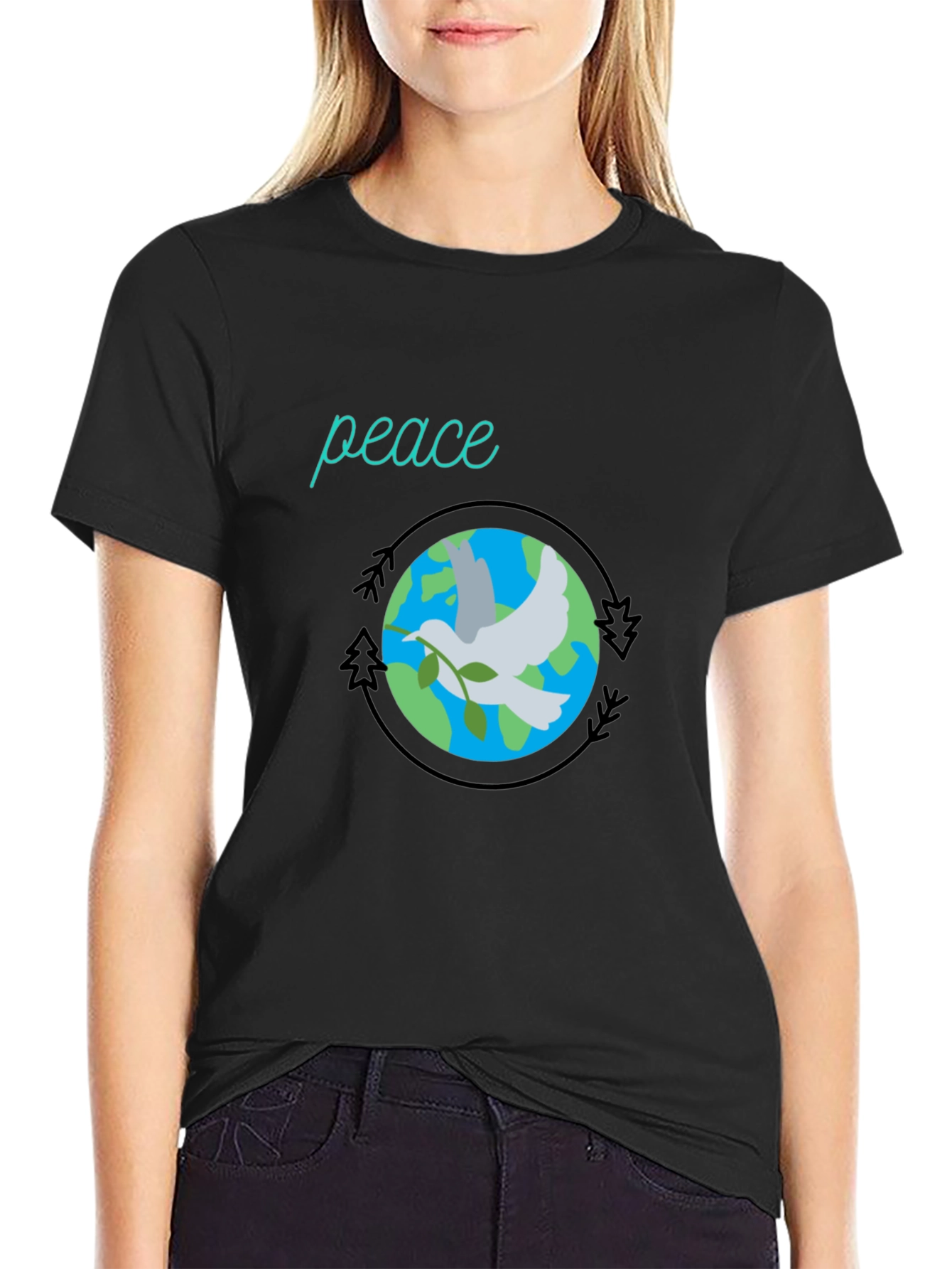 Peace Dove Graphic Tee - Earth Harmony Design
