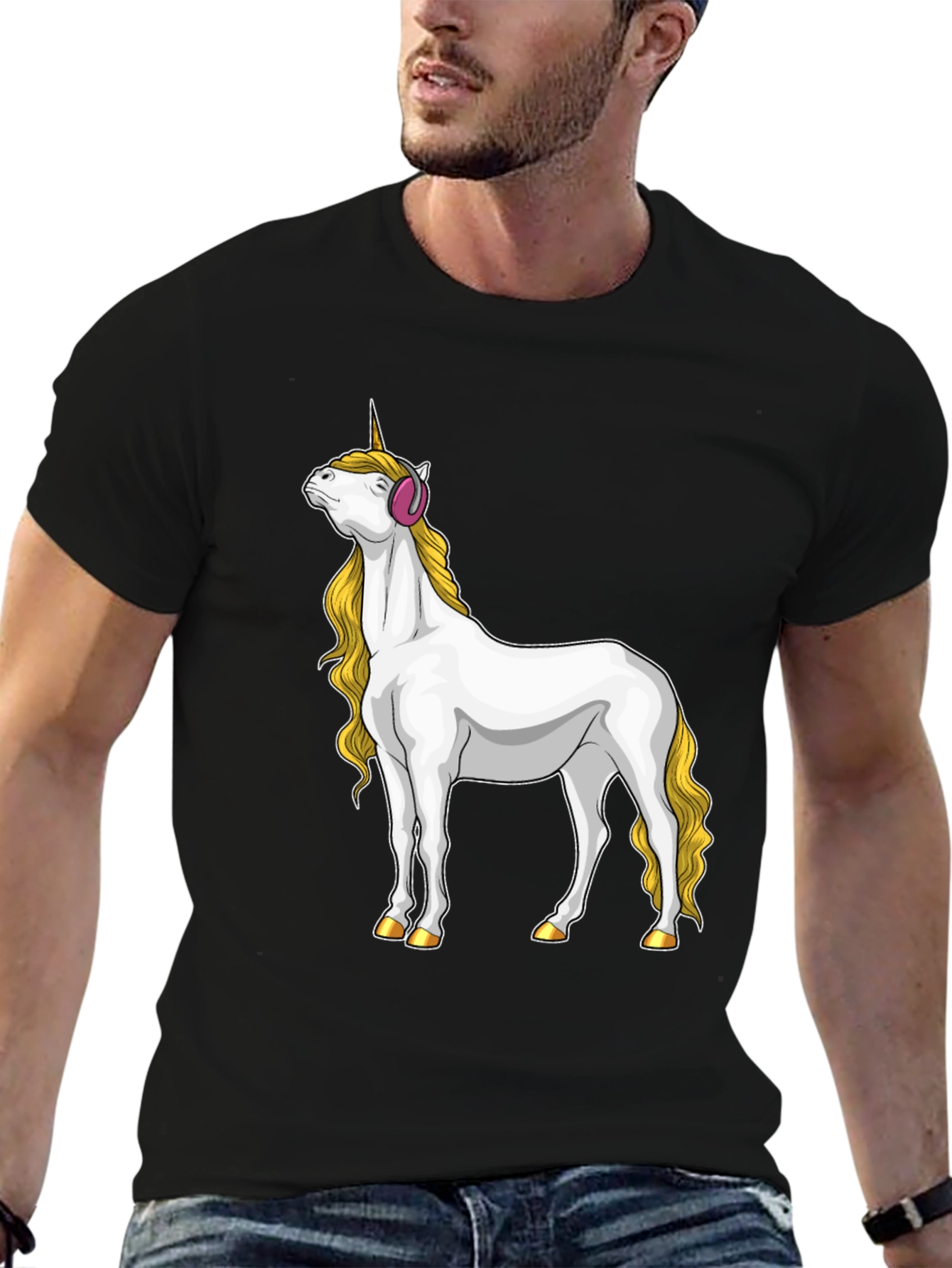 Unicorn Headphone Graphic Tee