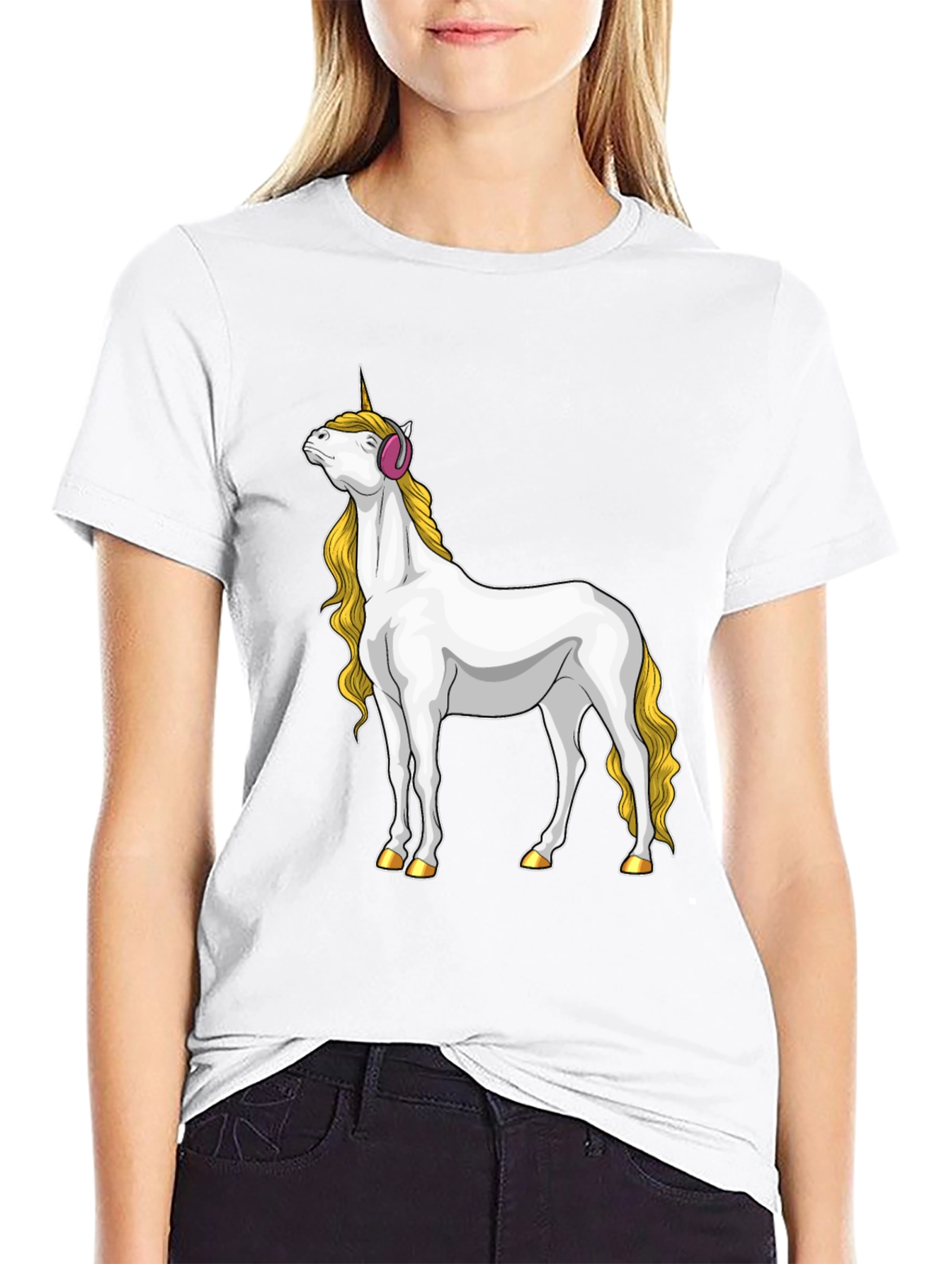 Unicorn Headphone Graphic Tee