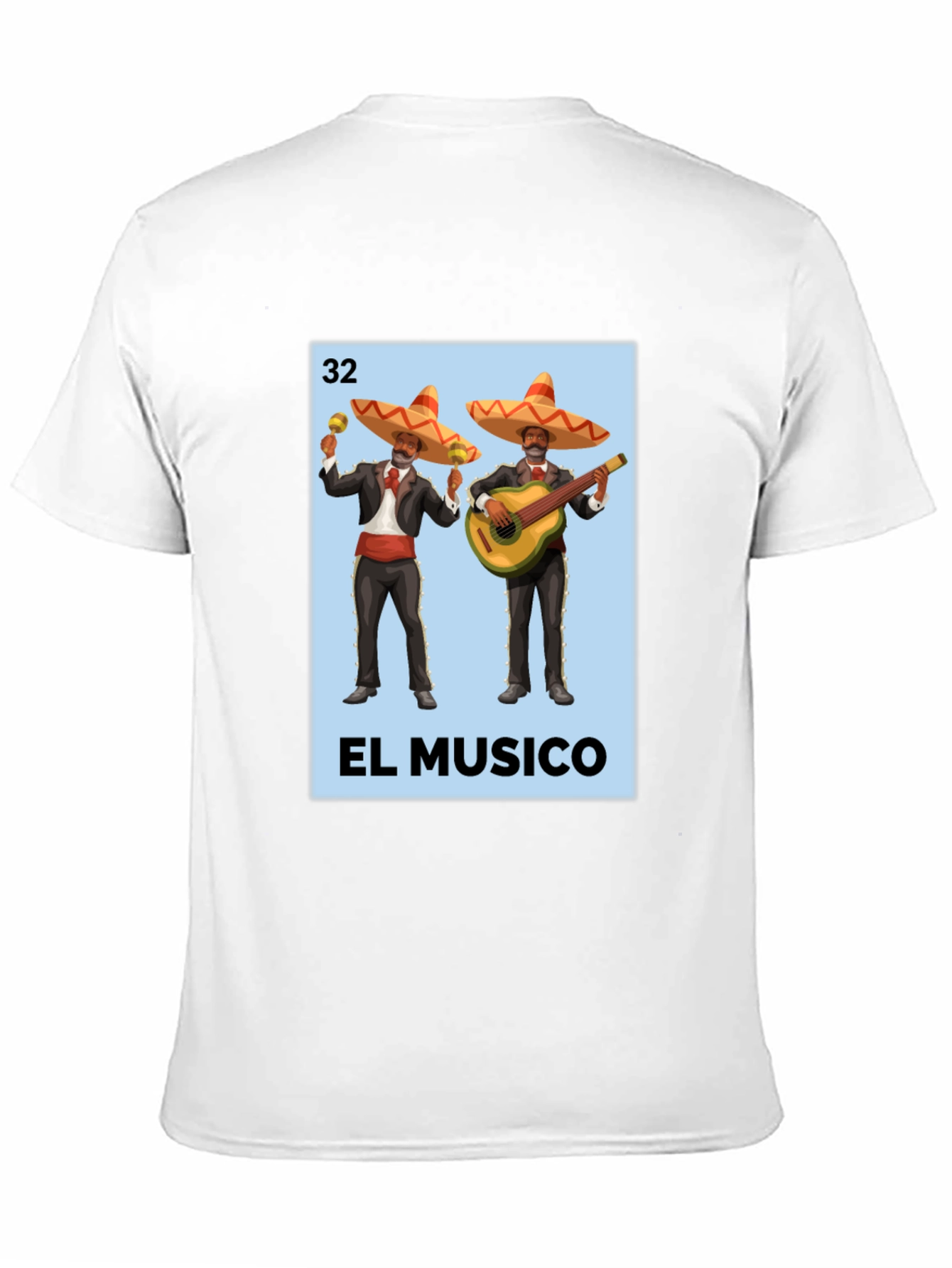 El Musico Loteria T-Shirt - Black Cotton Tee