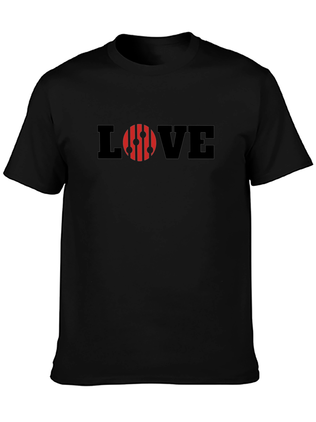 LOVE Graphic Black T-Shirt for Men