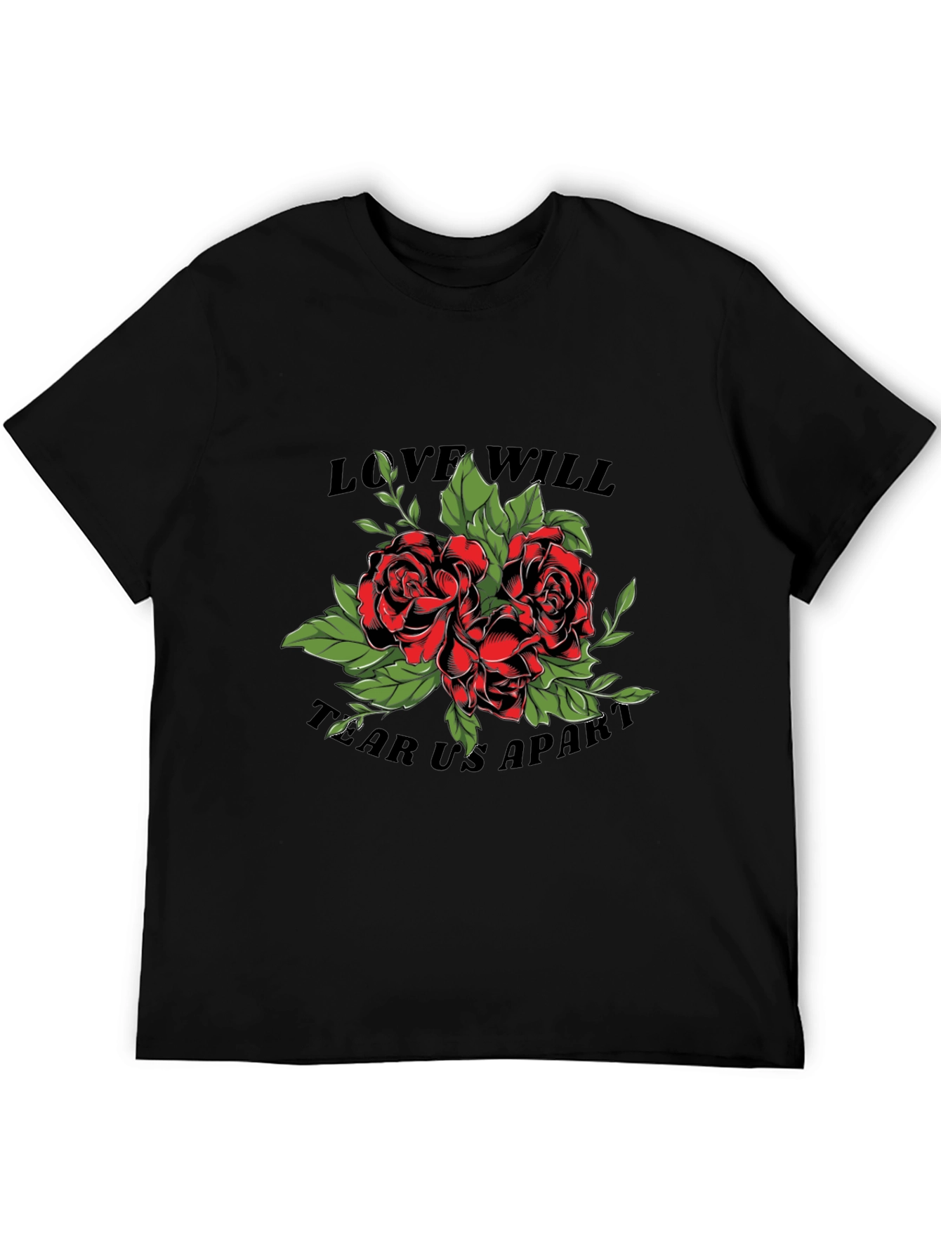 Love Will Tear Us Apart Rose Graphic T-Shirt