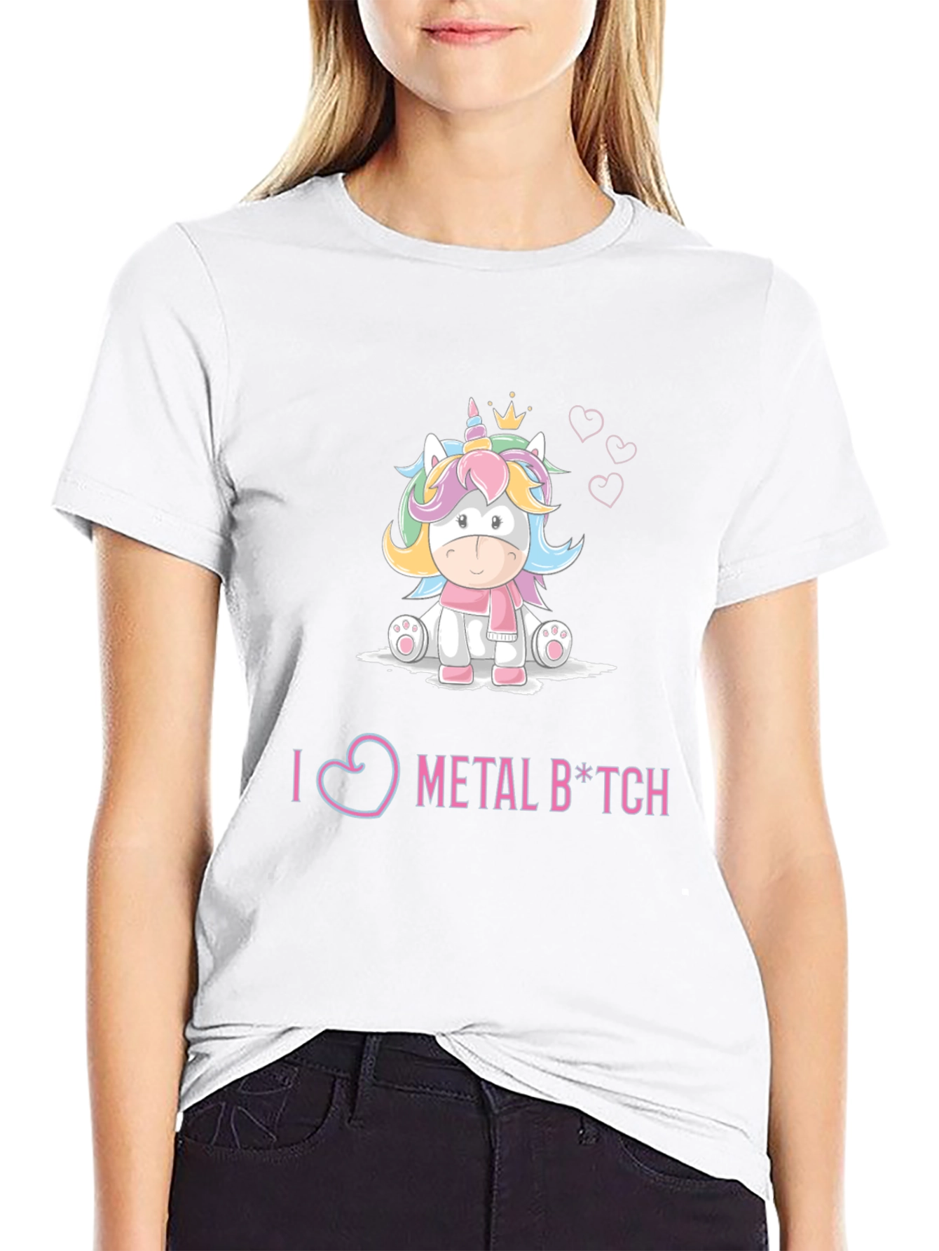 I Love Metal Unicorn Graphic Tee