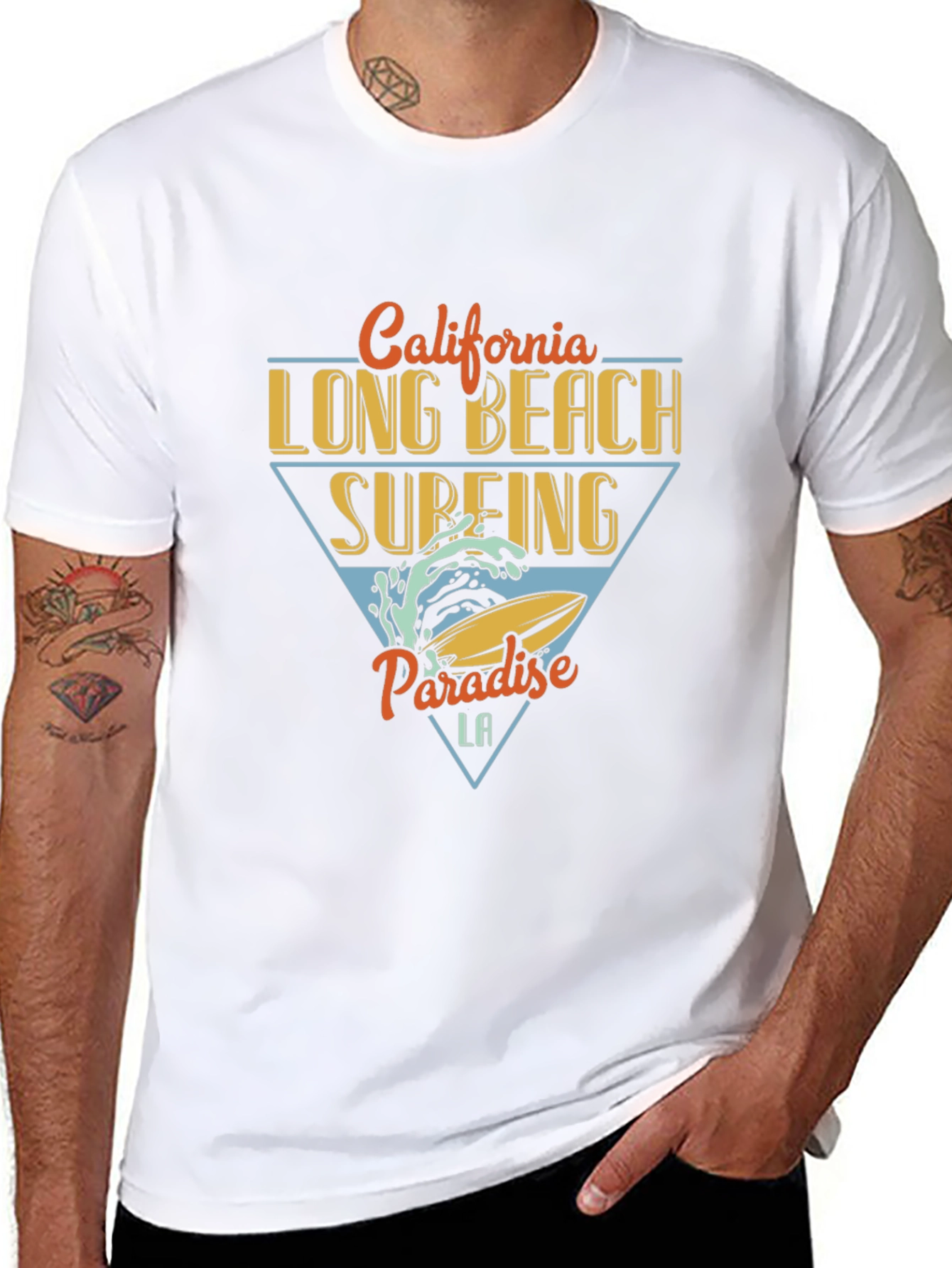 California Long Beach Surfing T-Shirt